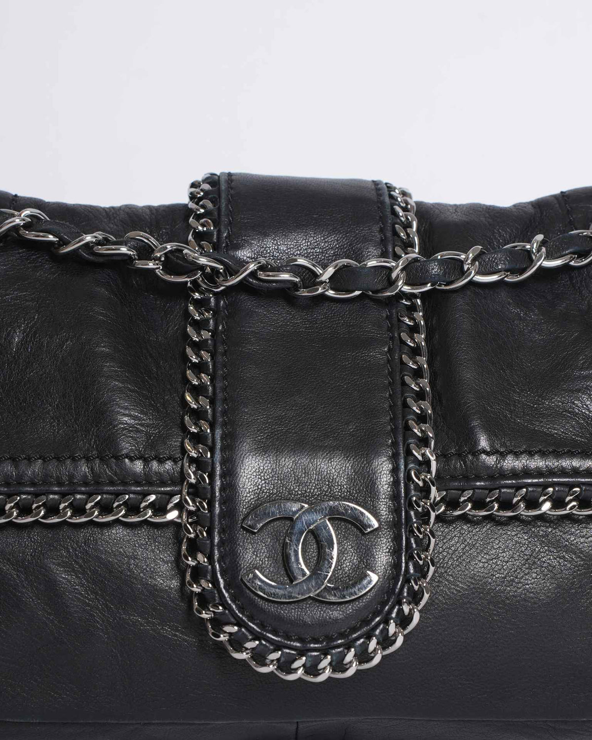 Chanel Black Lambskin Madison Chain Me Flap Bag