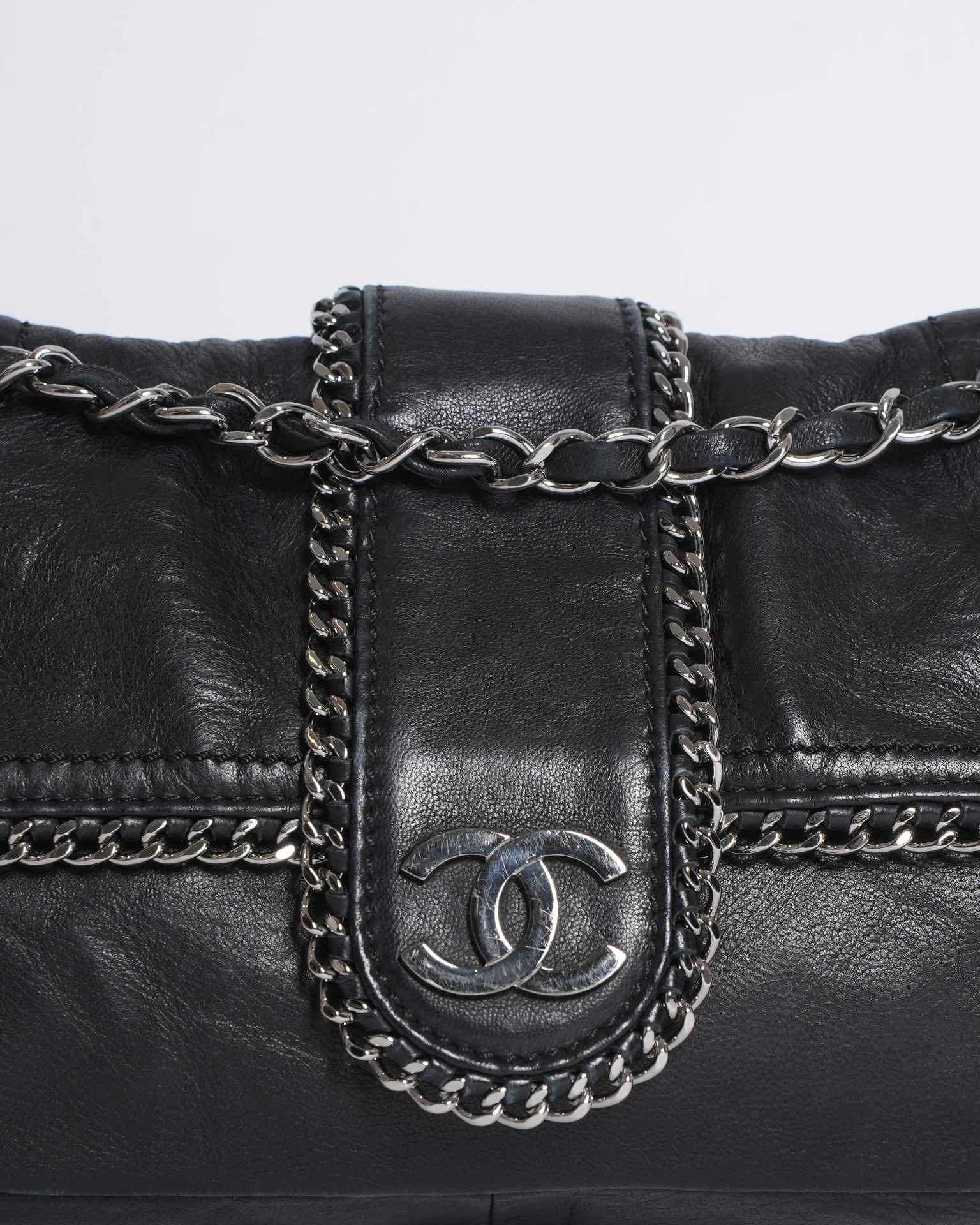 Chanel Black Lambskin Madison Chain Me Flap Bag