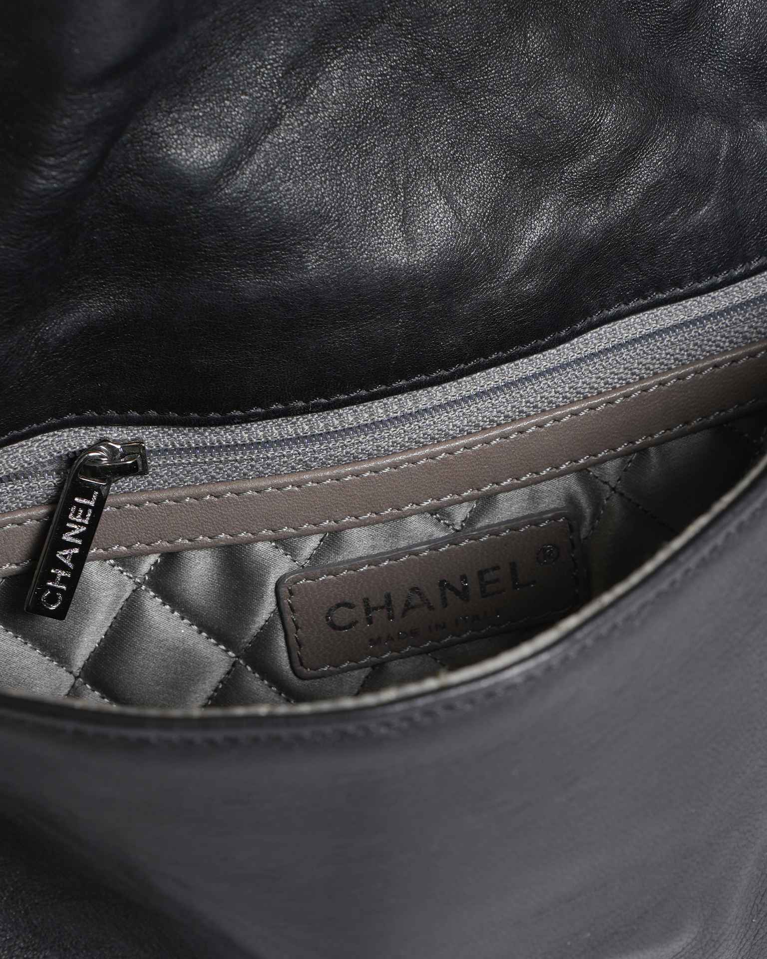 Chanel Black Lambskin Madison Chain Me Flap Bag