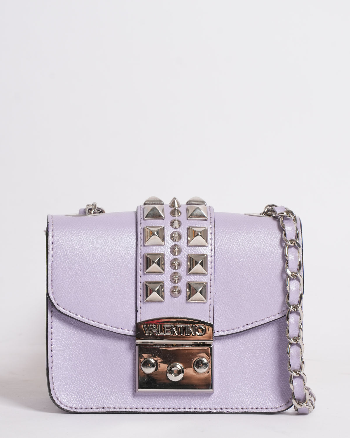 Valentino By Mario Valentino Paulette Studded Leather Crossbody Bag In Lilac