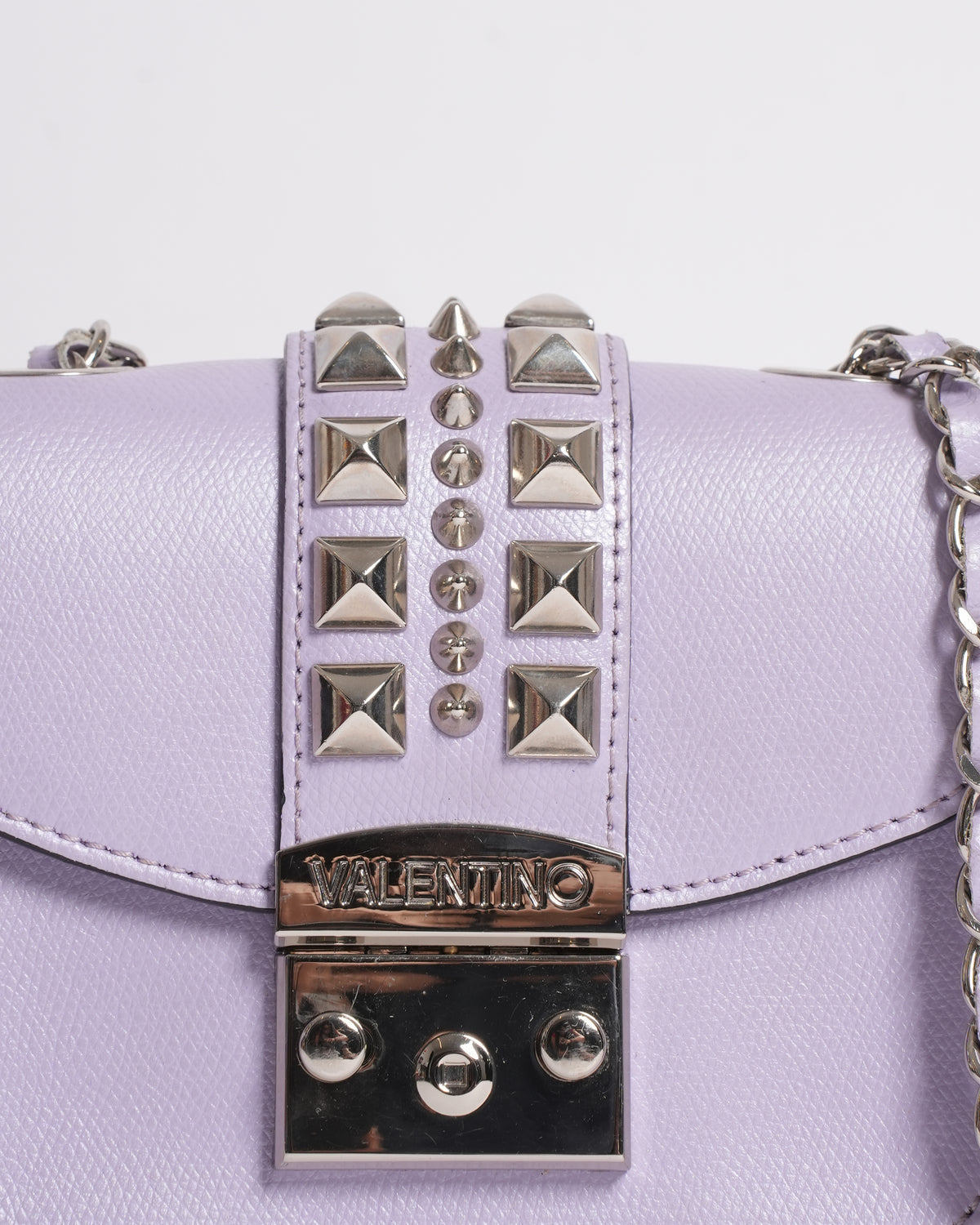 Valentino By Mario Valentino Paulette Studded Leather Crossbody Bag In Lilac