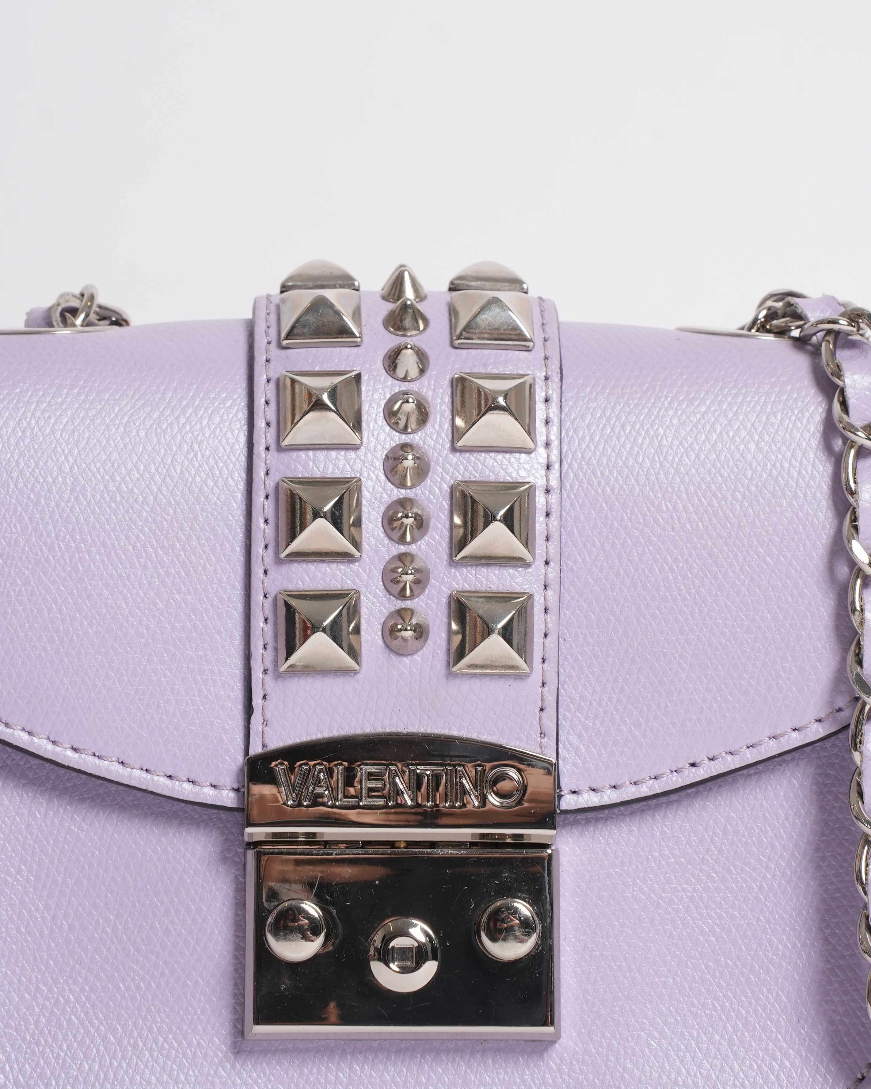 Valentino By Mario Valentino Paulette Studded Leather Crossbody Bag In Lilac