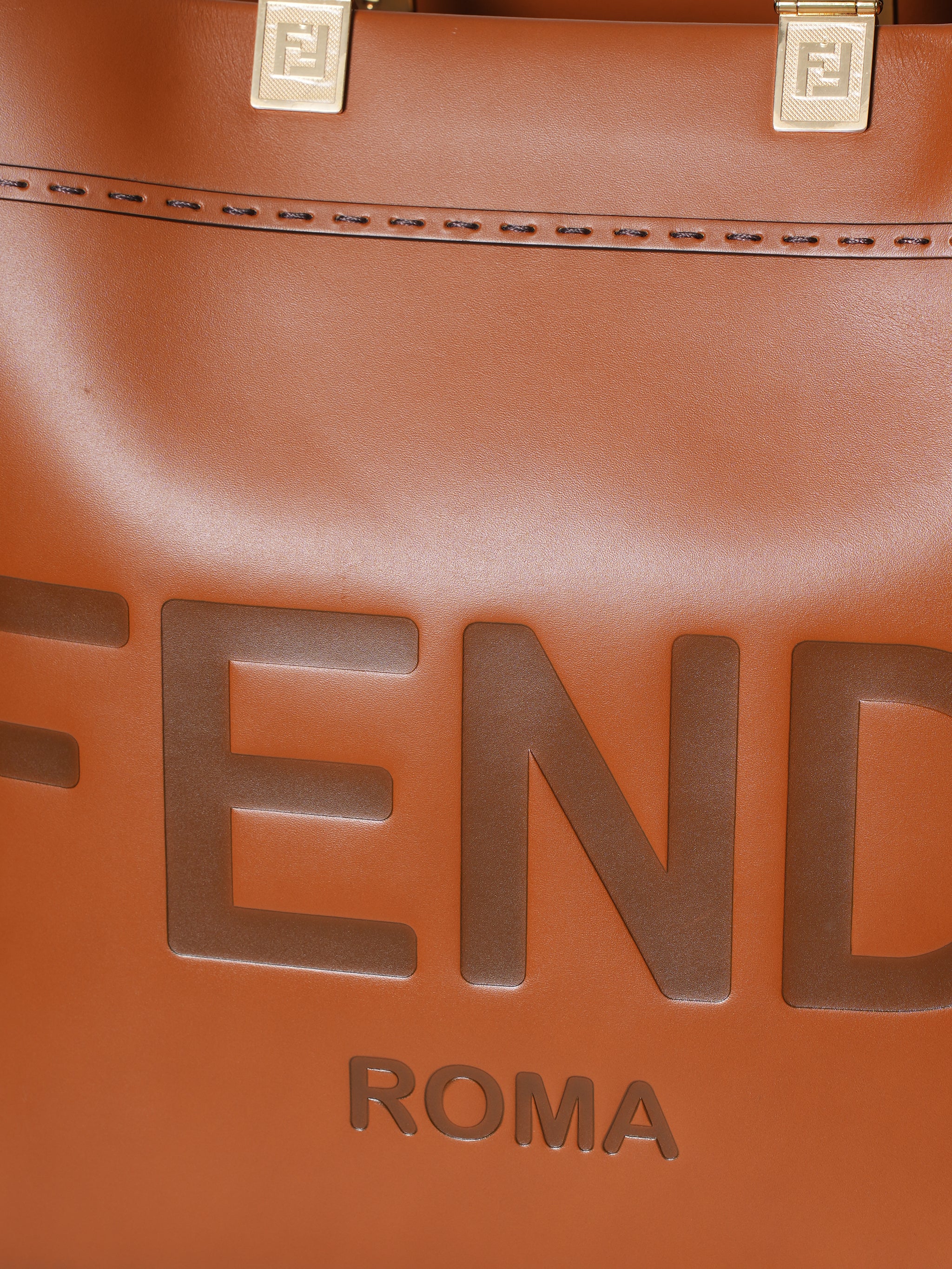 New Fendi Sunshine Leather Large Tote Bag