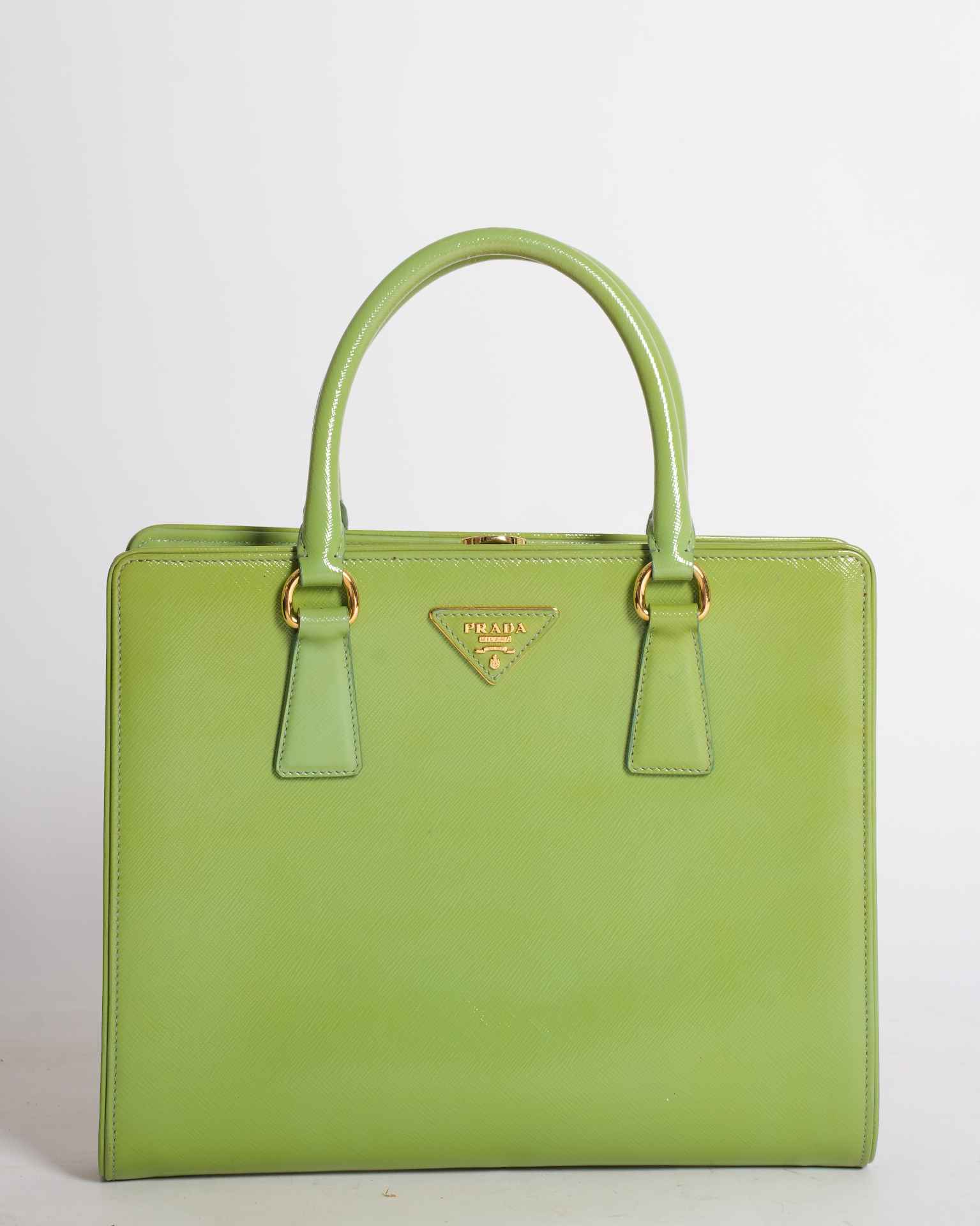 New Prada Medium Aqua Galleria Saffiano Leather Bag