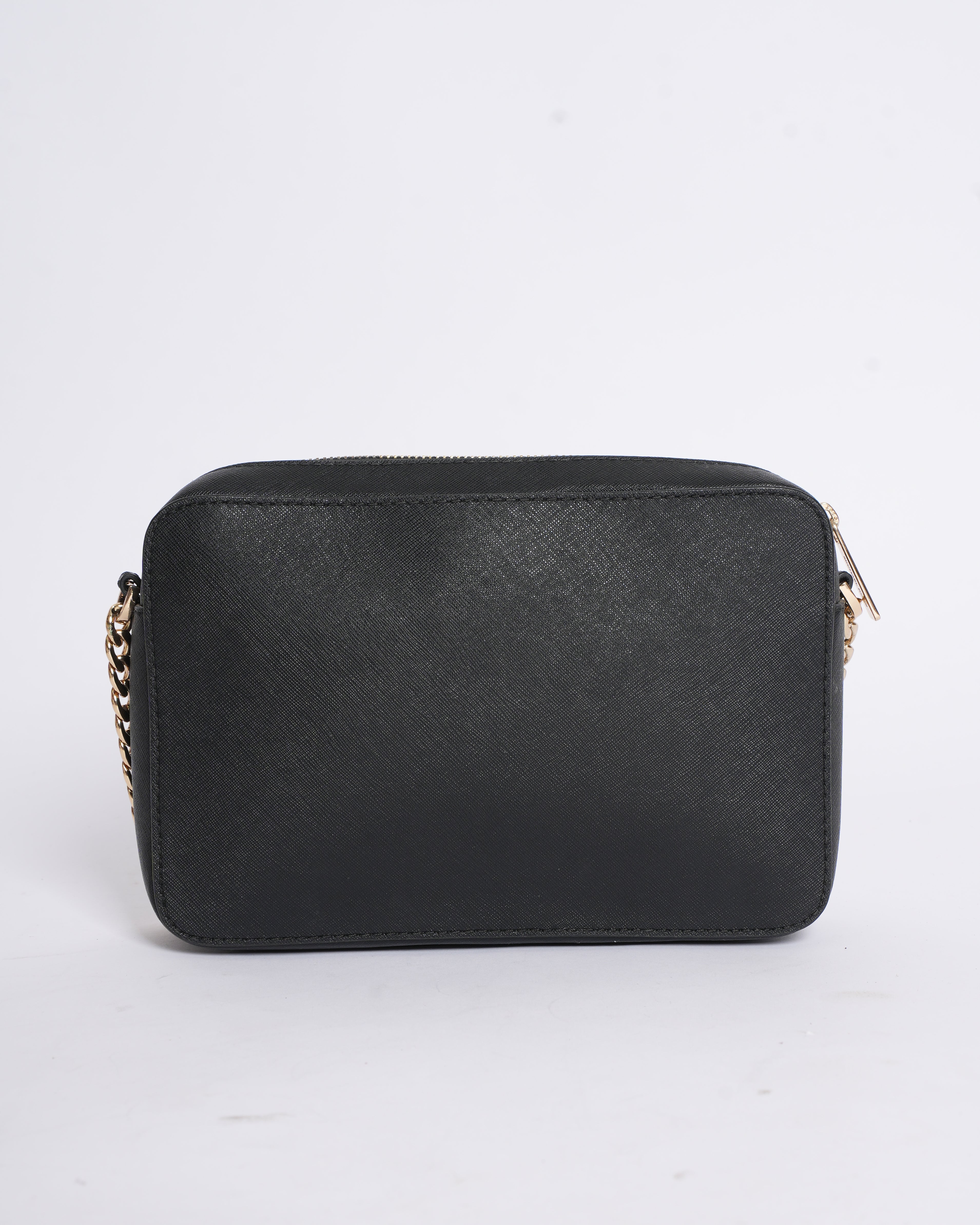 Michael Kors Black Jet Set Leather Crossbody Bag