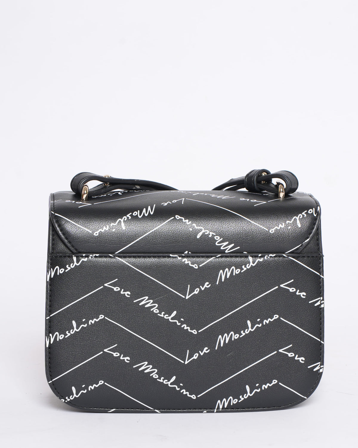 New Love Moschino Monogram Logo Crossbody Bag in Black