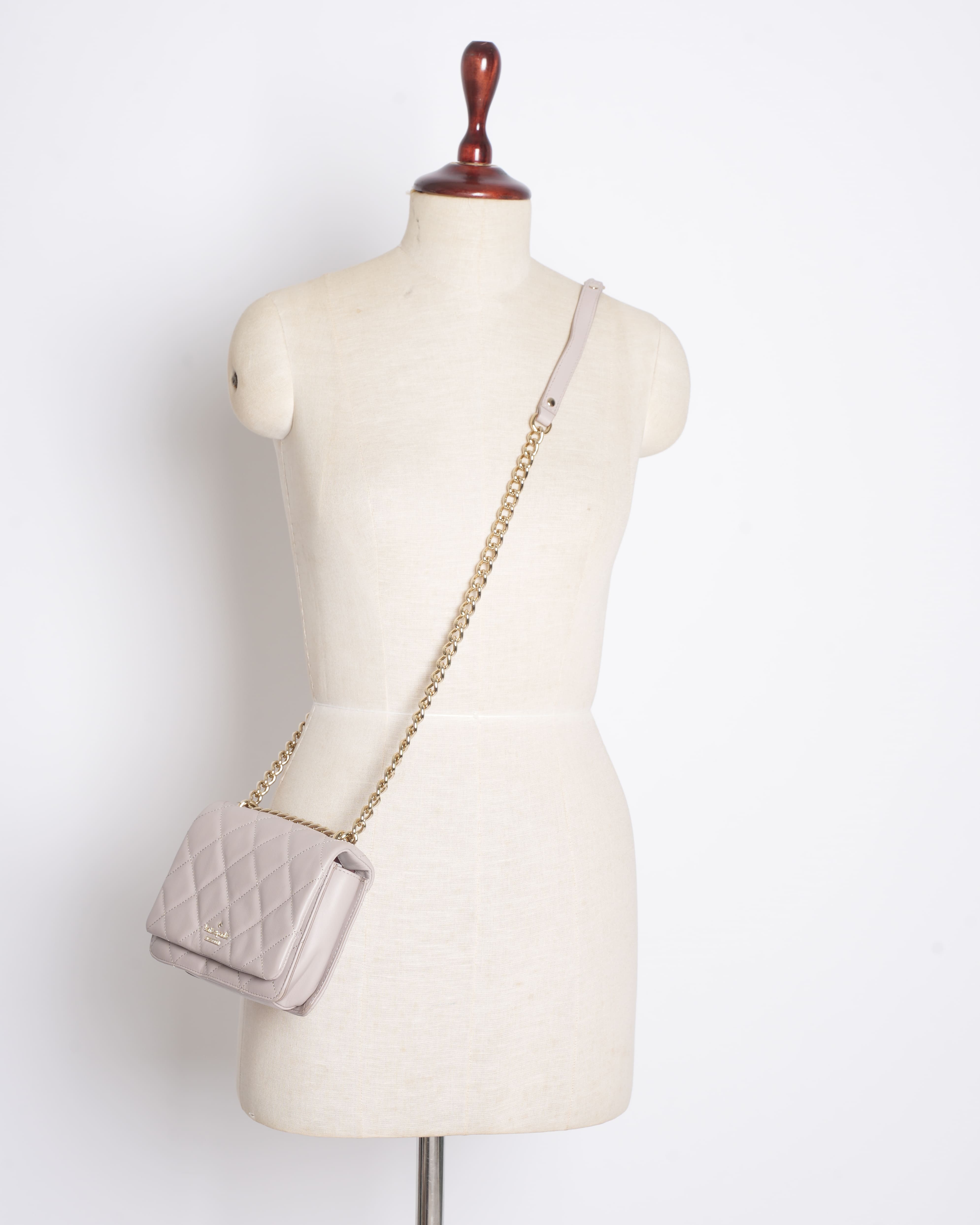 Kate Spade Quilted Crossbody In Grey