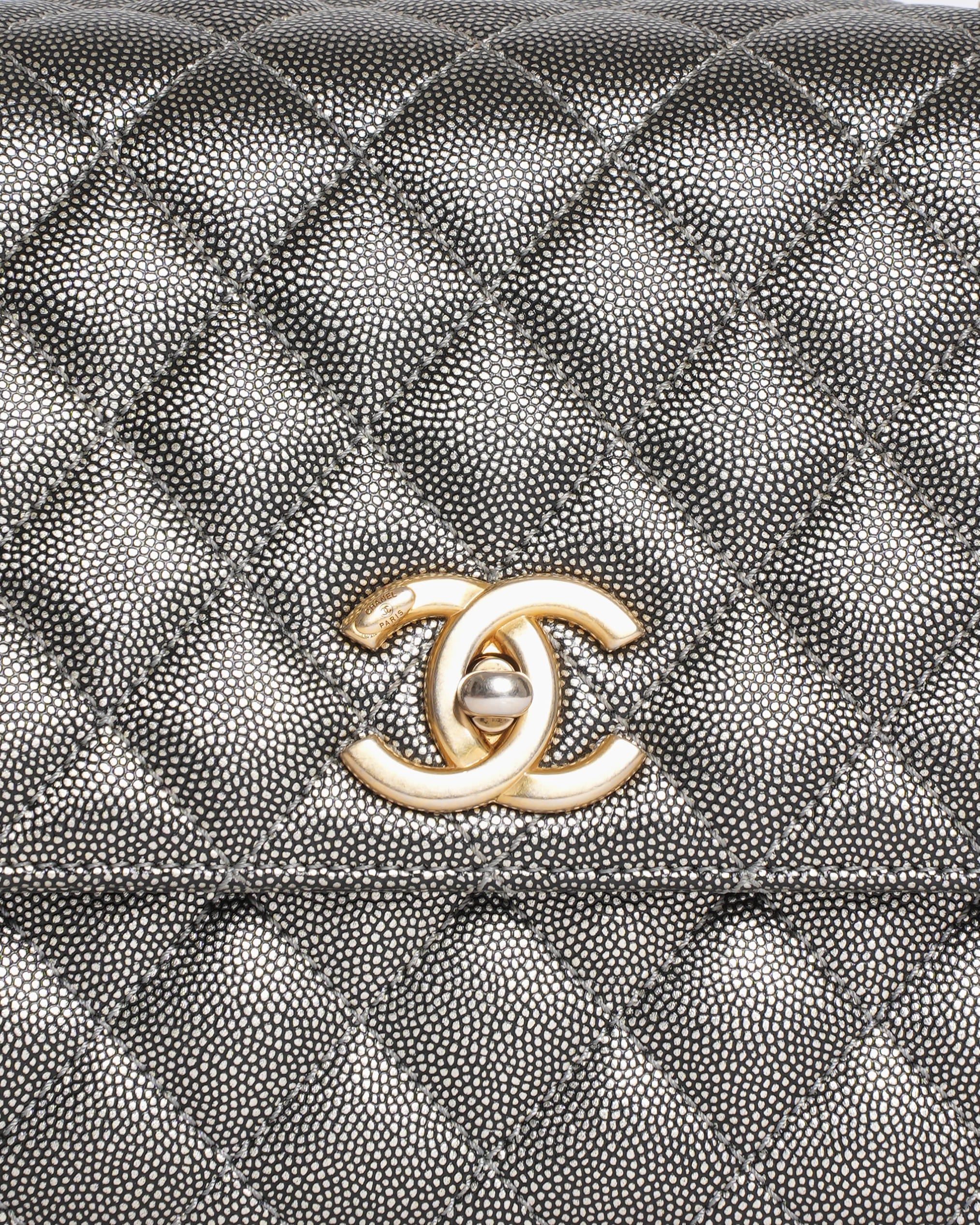 CHANEL CC Matelasse Chain 2Way Coco Handle Bag Caviar Leather