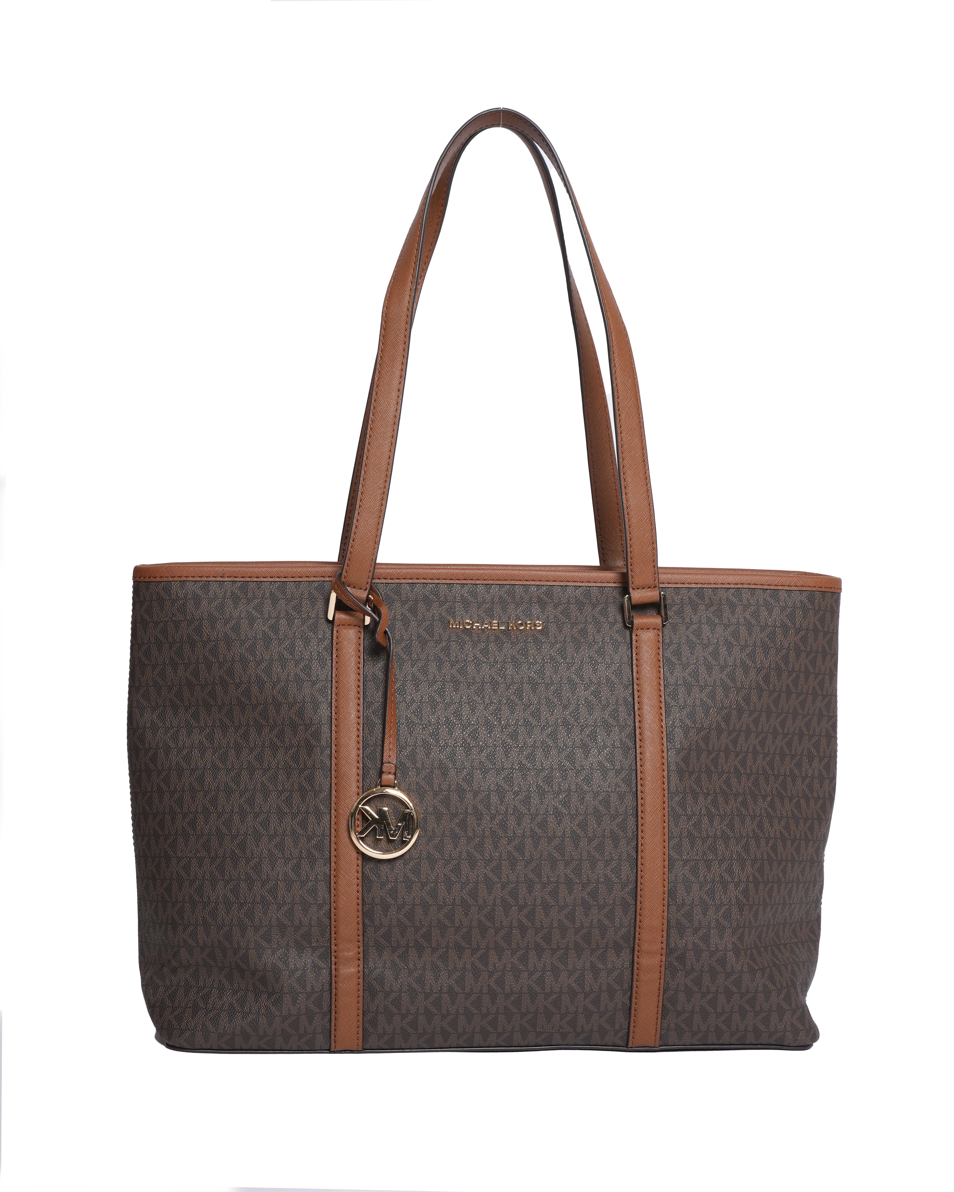 Michael Kors Monogram Tote Bag in Brown