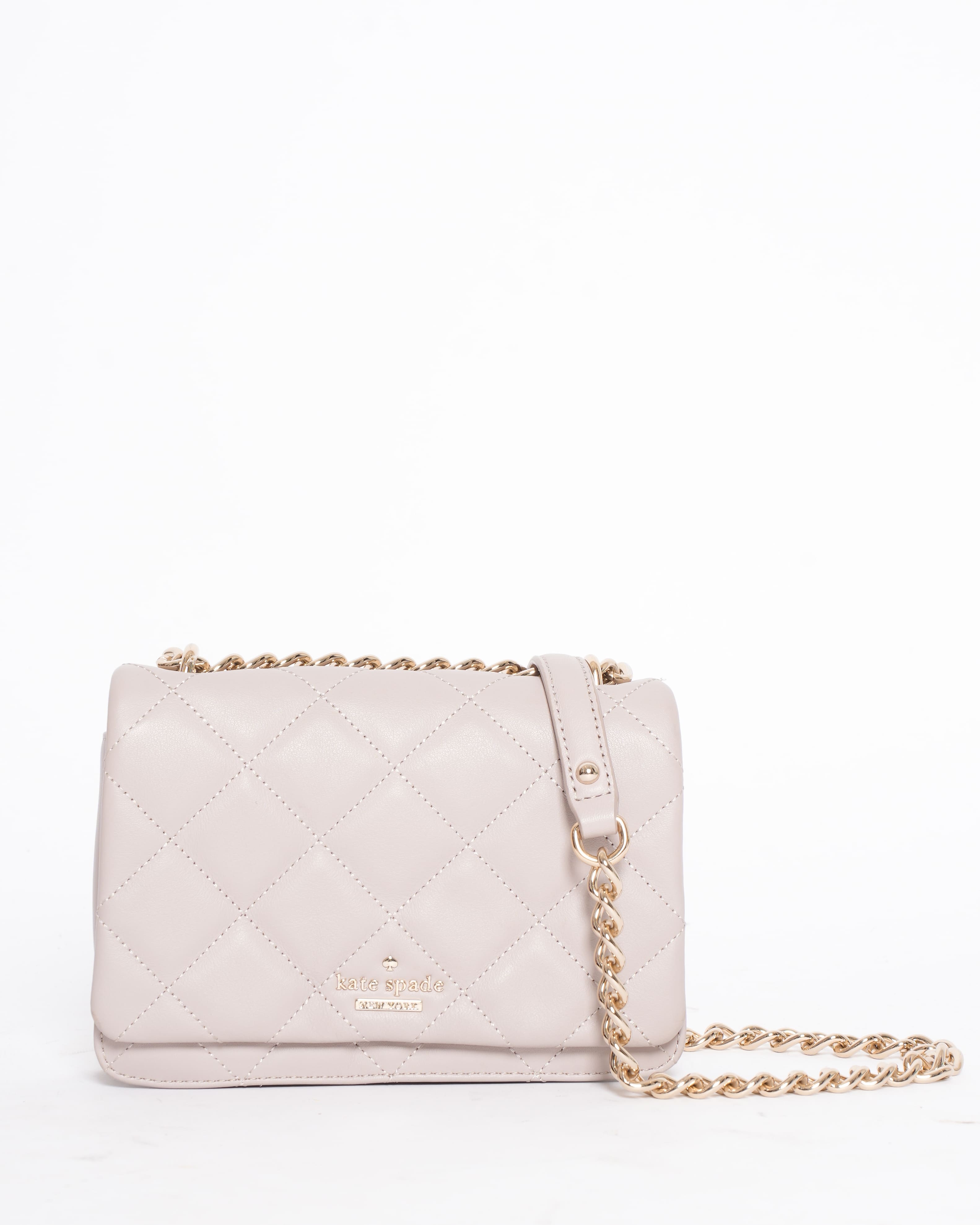 Kate Spade Quilted Crossbody In Grey