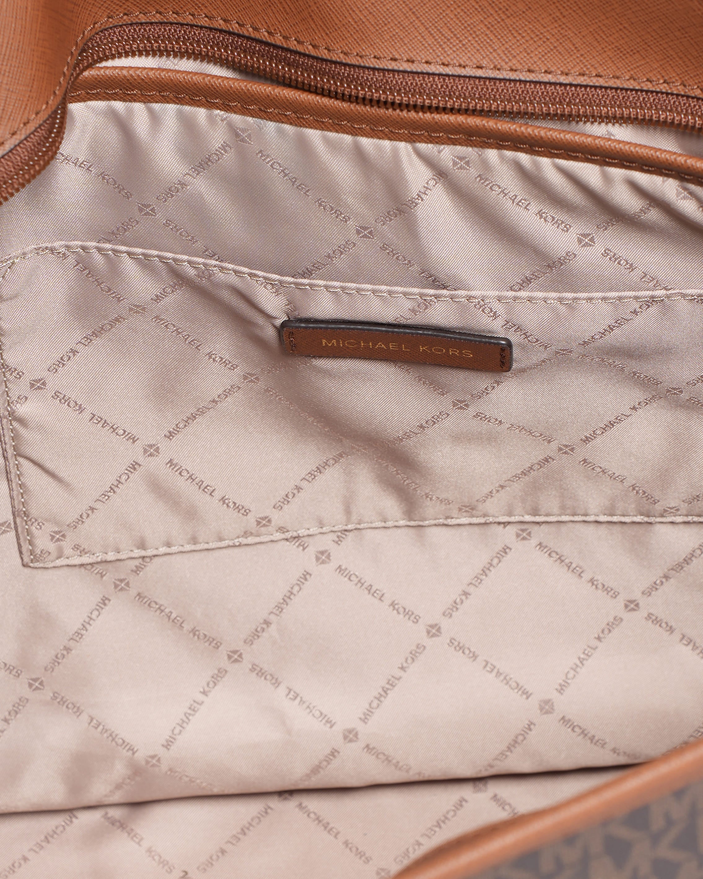Michael Kors Monogram Tote Bag in Brown