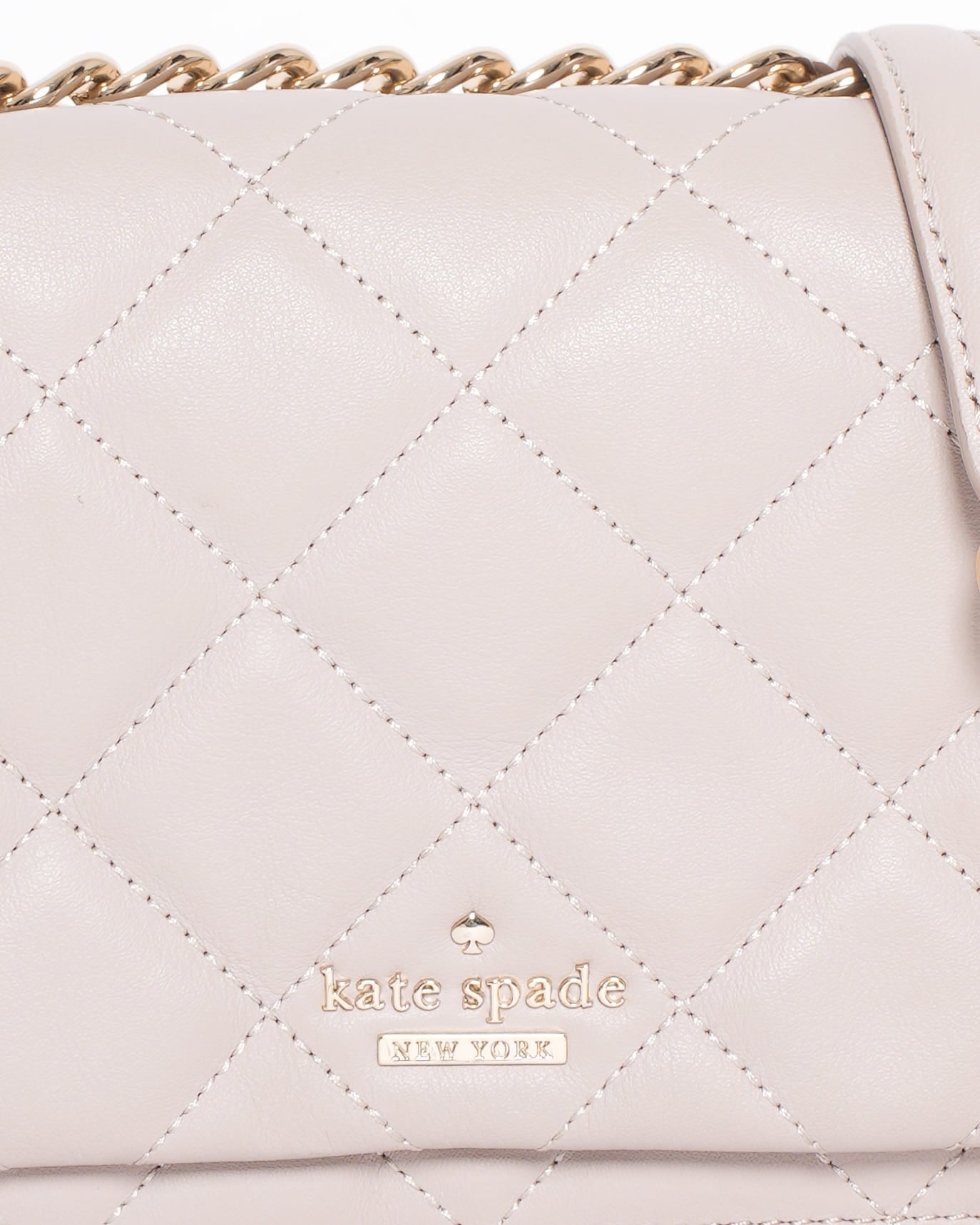 Kate Spade Quilted Crossbody In Grey