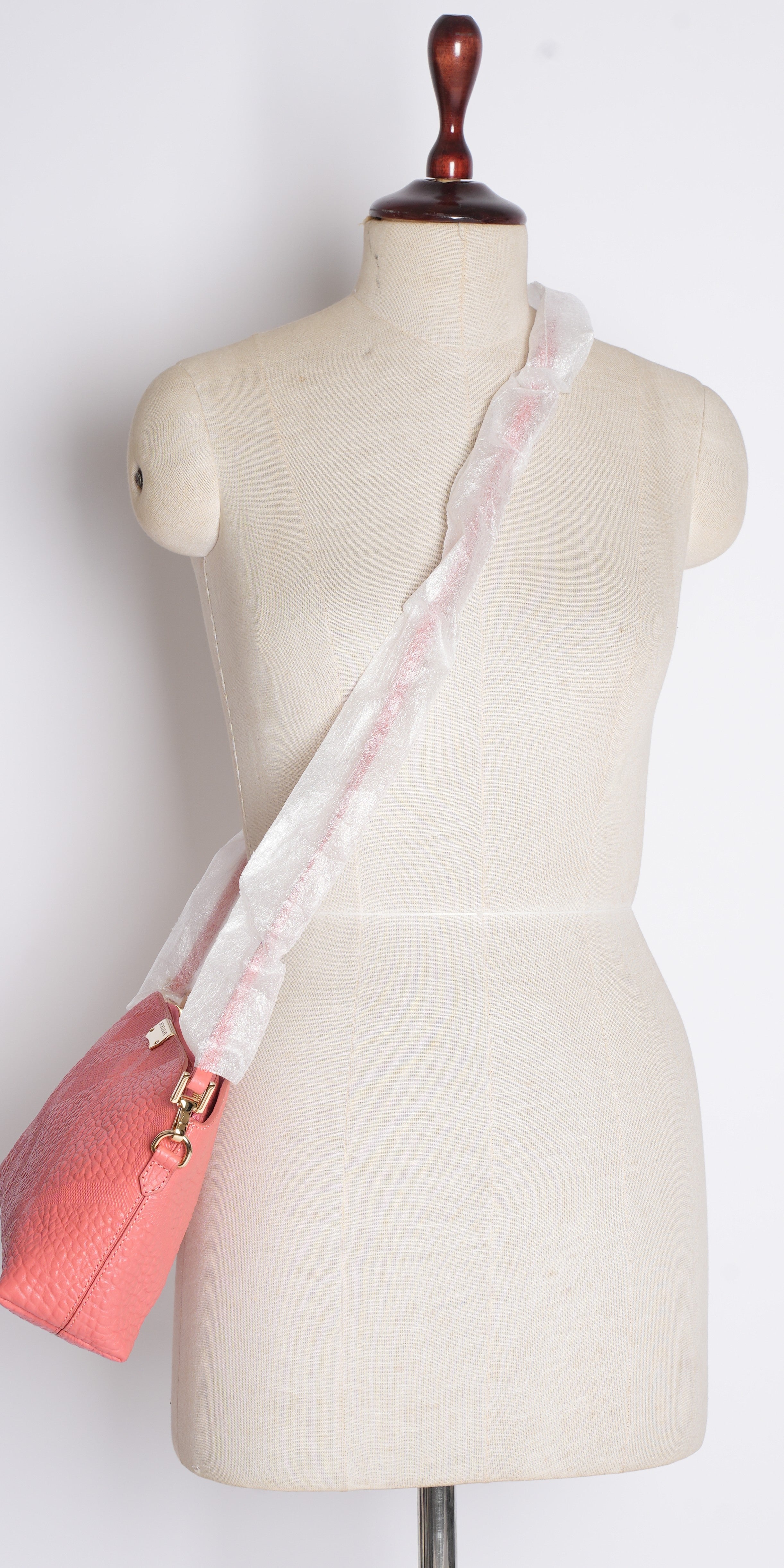New Burberry Pink Chichester Leather Crossbody Bag
