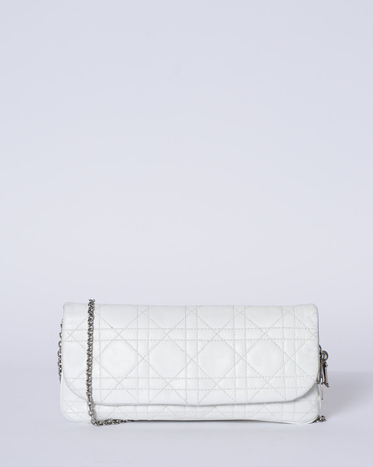 Dior White CAnnage Crossbody Bag In White