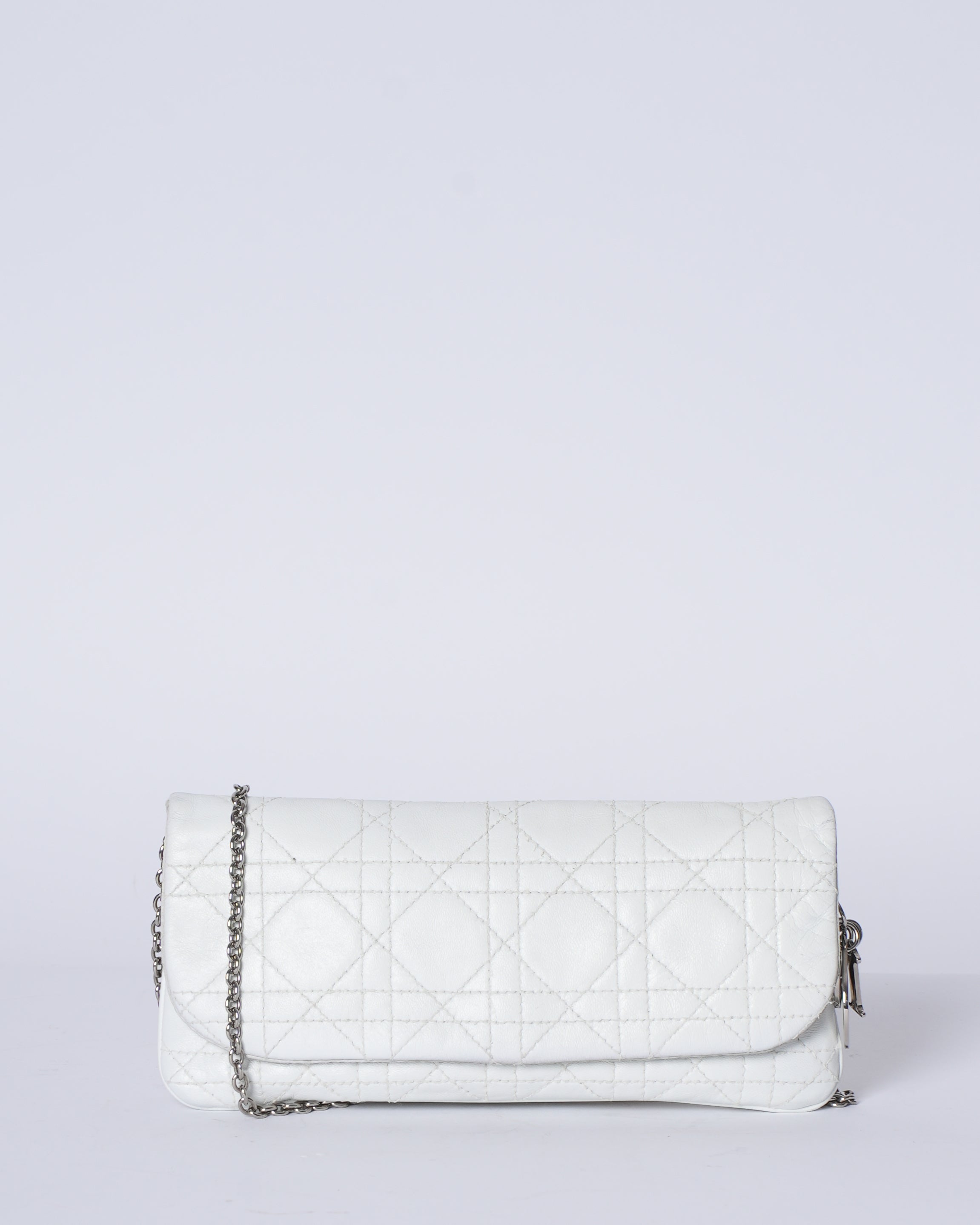 Dior White CAnnage Crossbody Bag In White