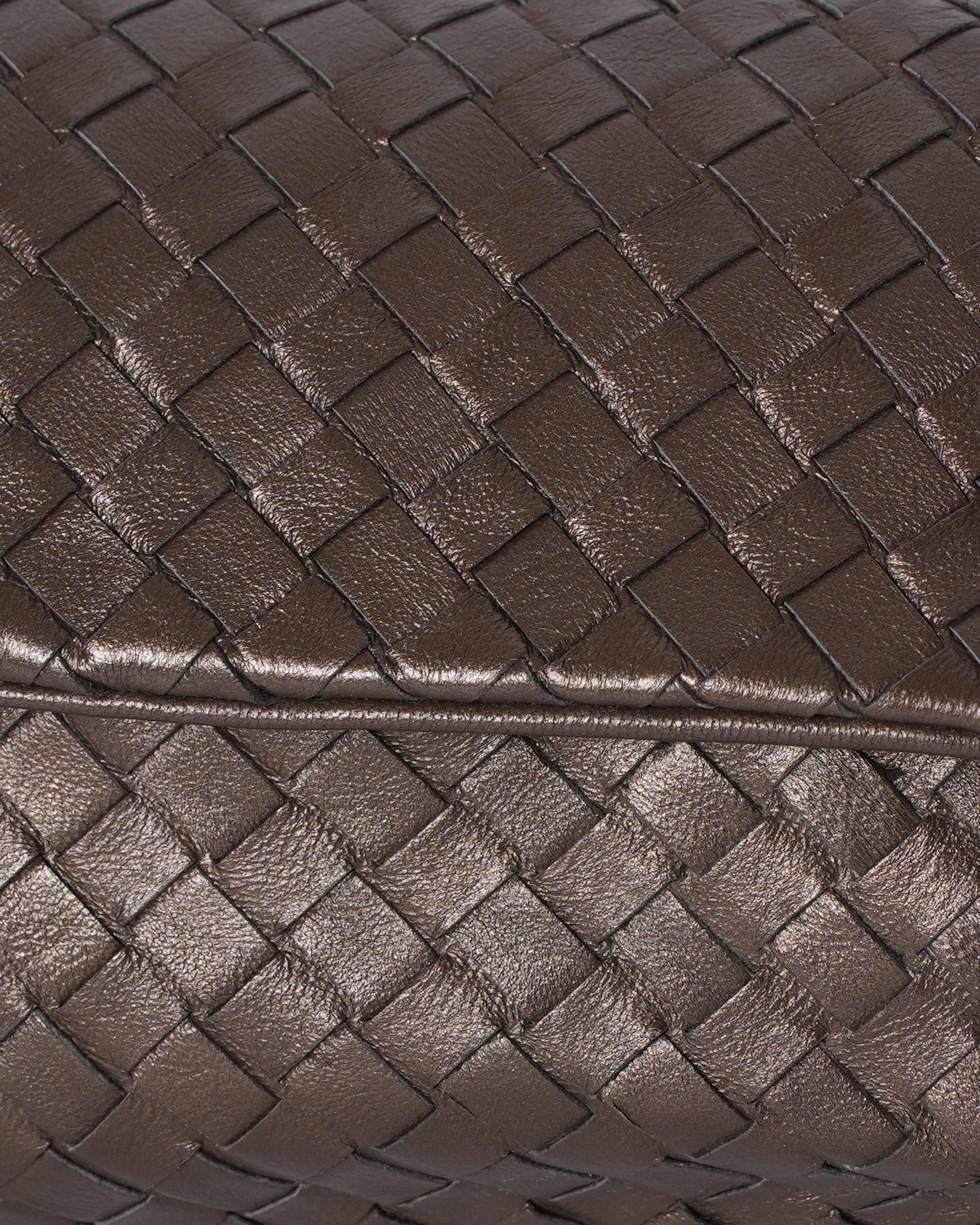 Bottega Veneta Napa Leather Clutch In Brown