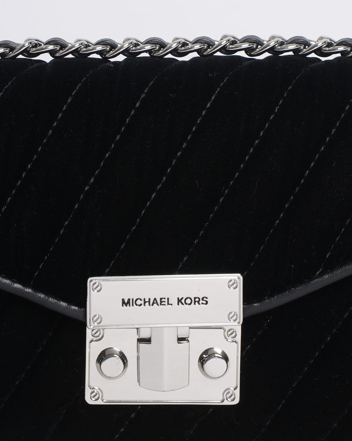 Michael Kors Velvet Crossbody Bag in Black