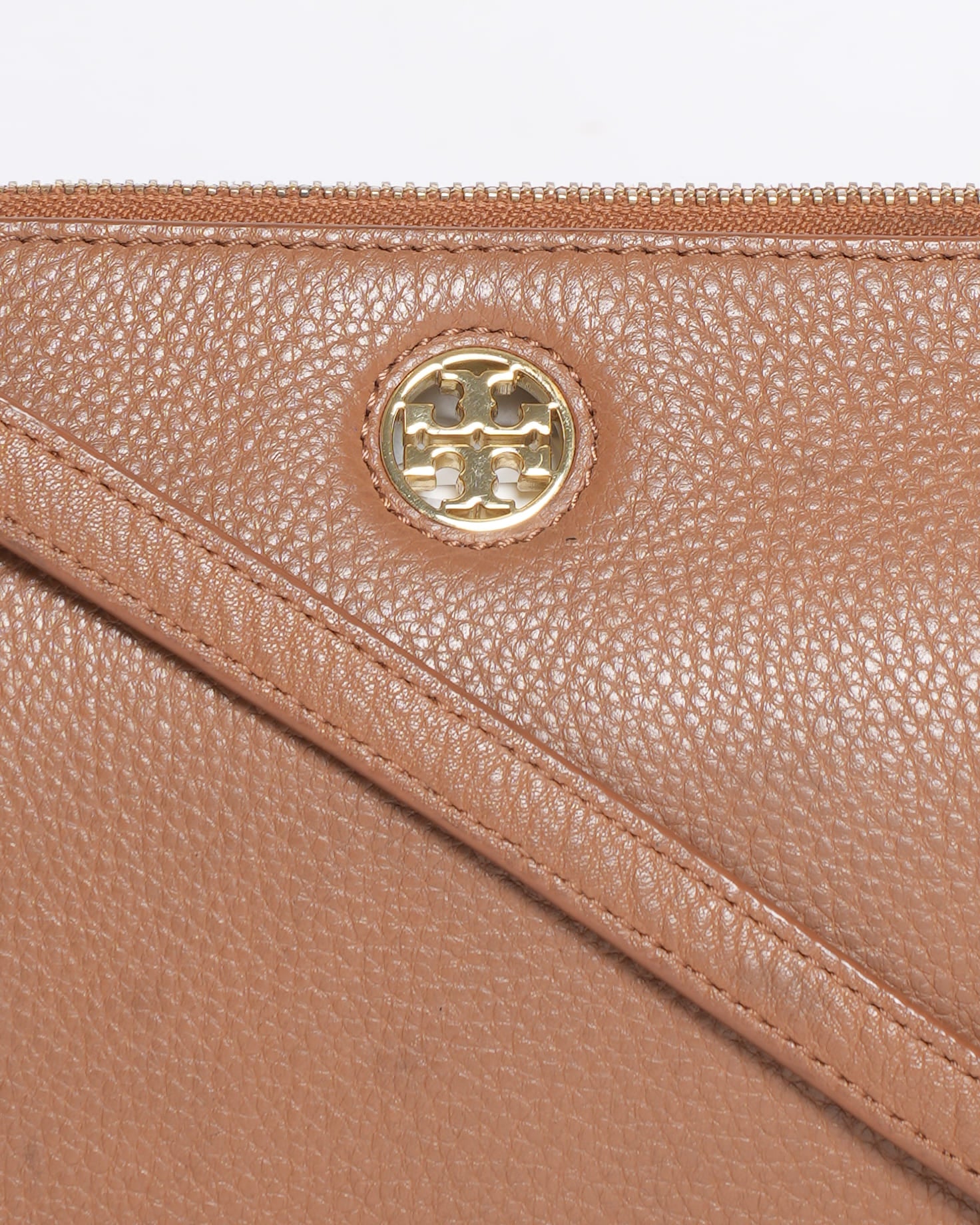 Tory Burch Pebbled Leather Robinson Crossbody In Tan