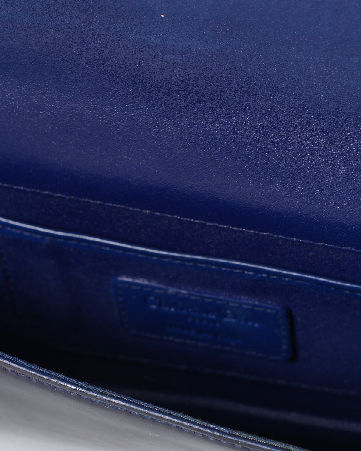 Dior Blue Cannage Leather Lady Dior Clutch