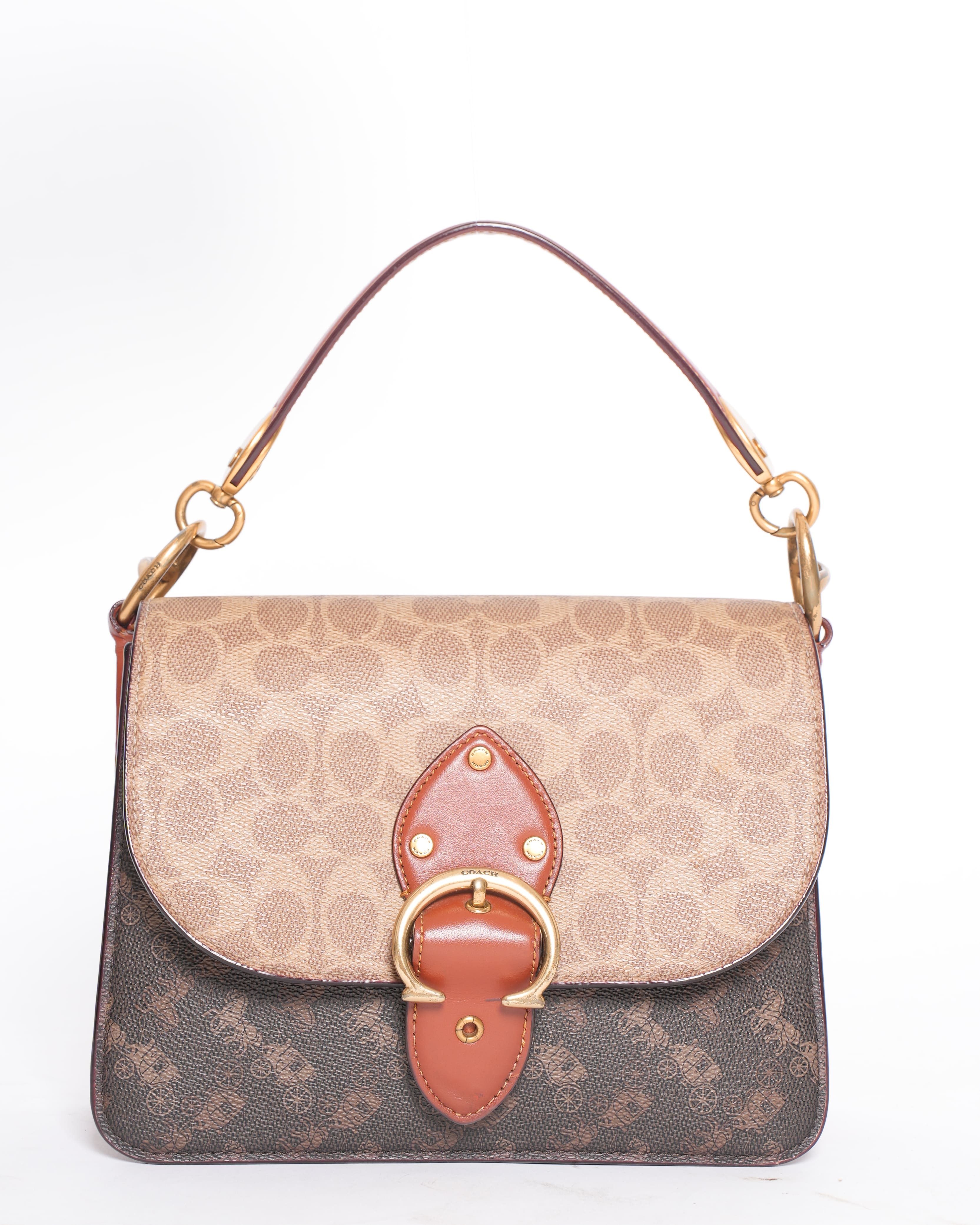 Coach Beat Crossbody Bag in Signature Canvas with Horse & Carriage Monogram