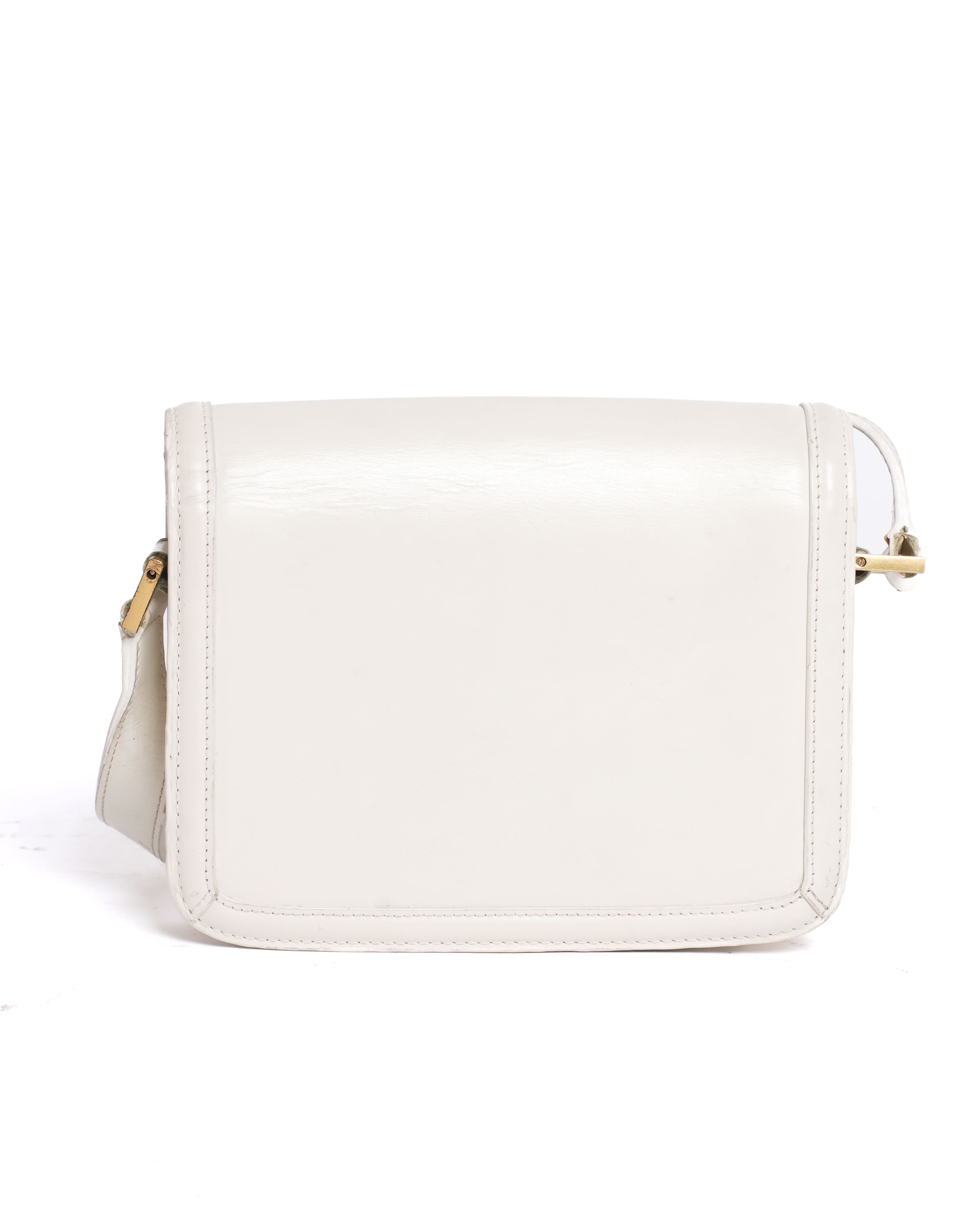 Saint Laurent Solferino Satchel Bag in White