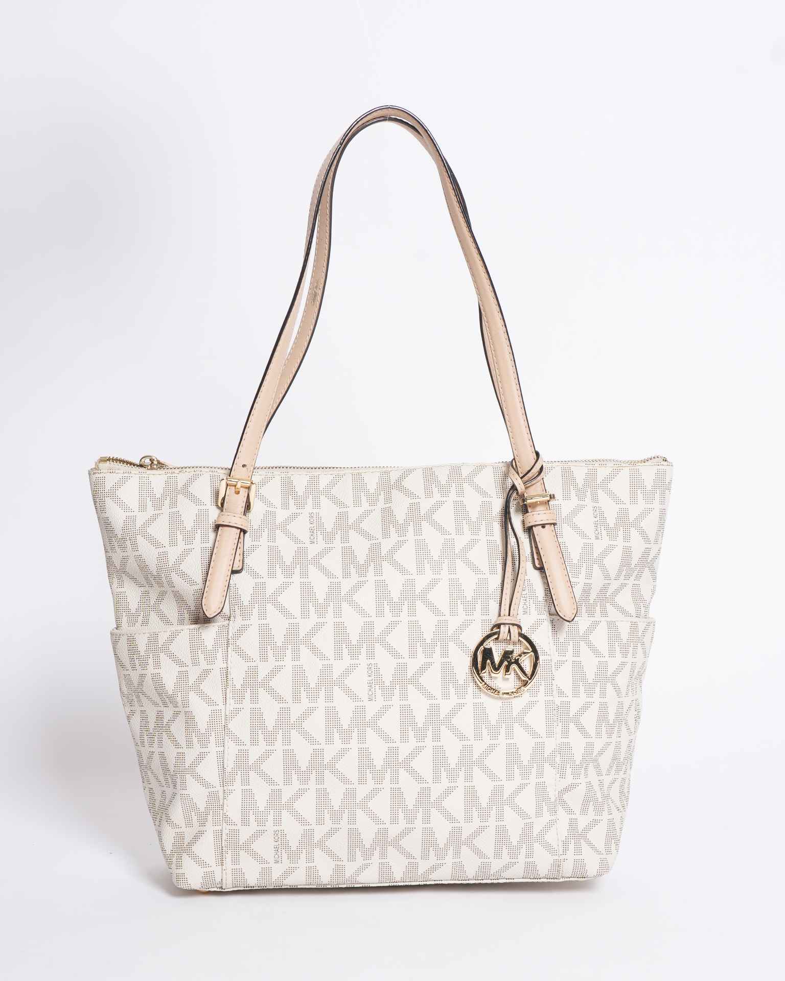 Michael Kors Monogram Tote in white