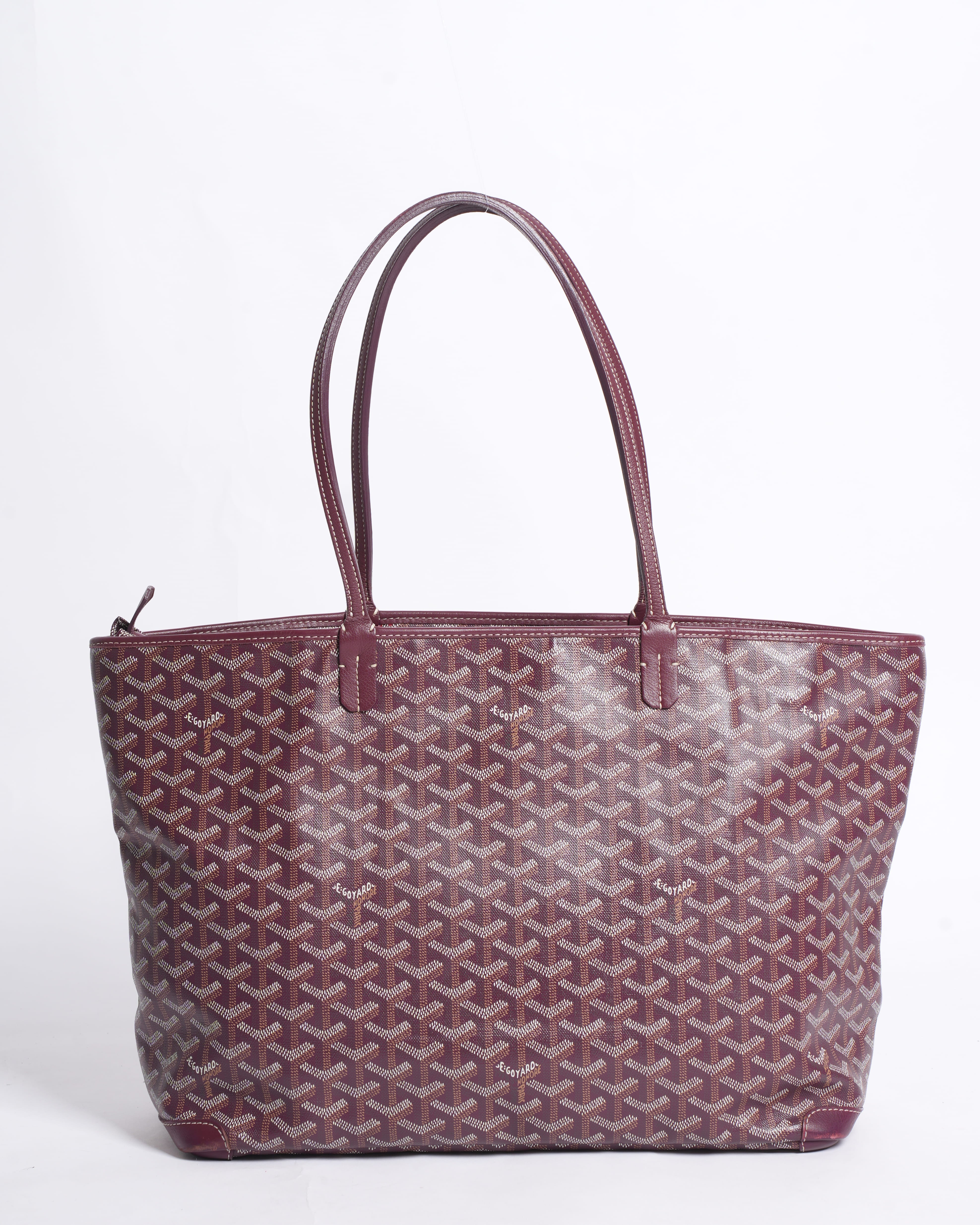 Goyard Artois MM Tote In Burgundy