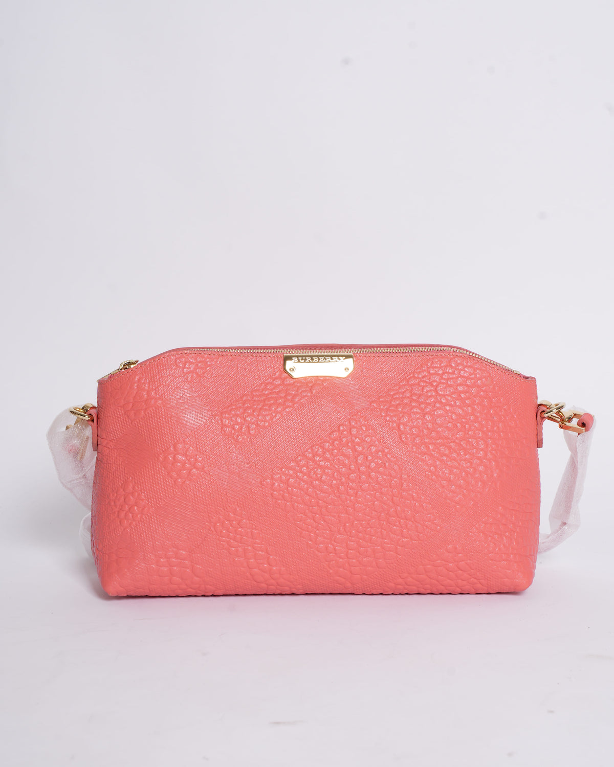 New Burberry Pink Chichester Leather Crossbody Bag