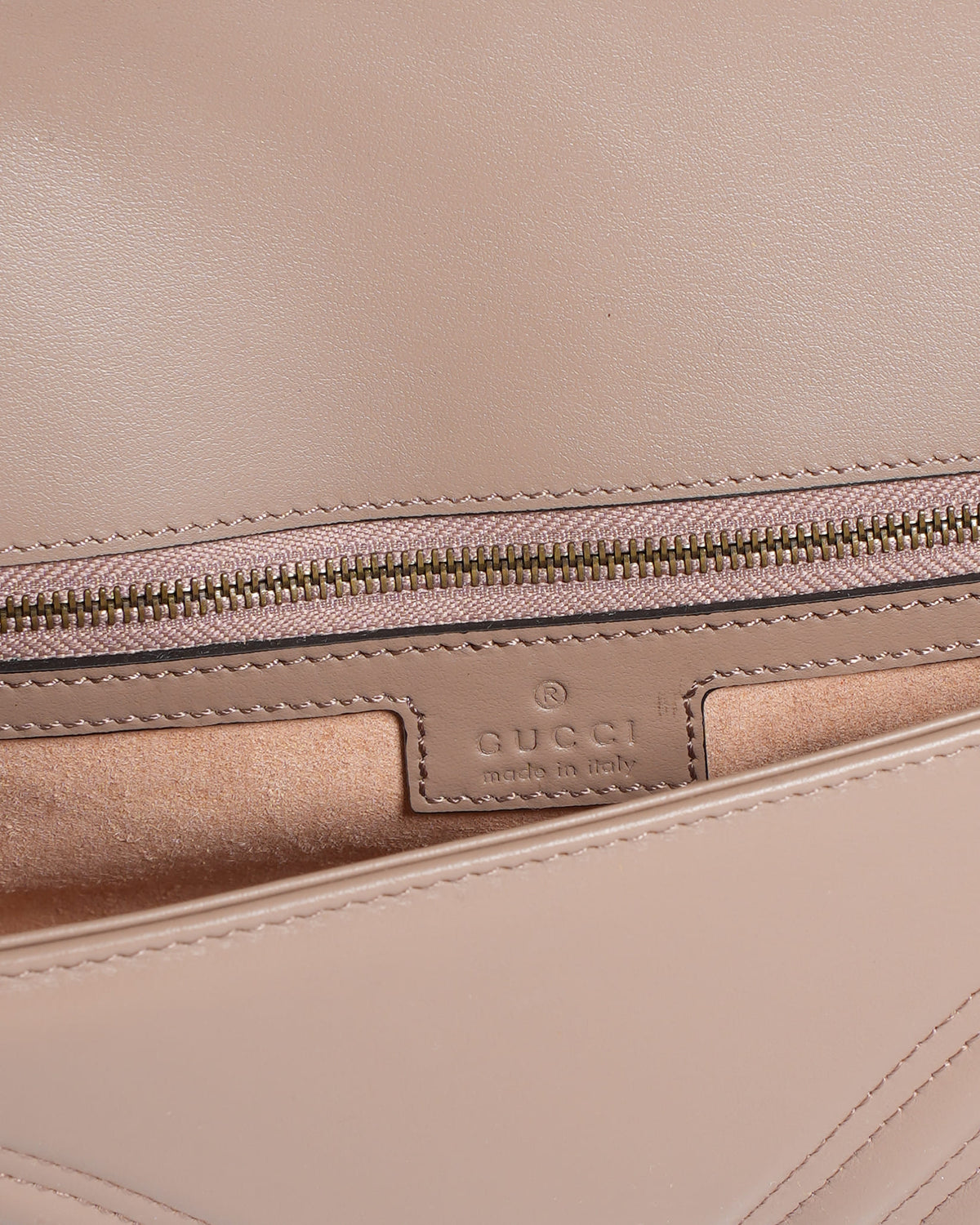 New Gucci GG Marmont Medium Shoulder Bag in Beige
