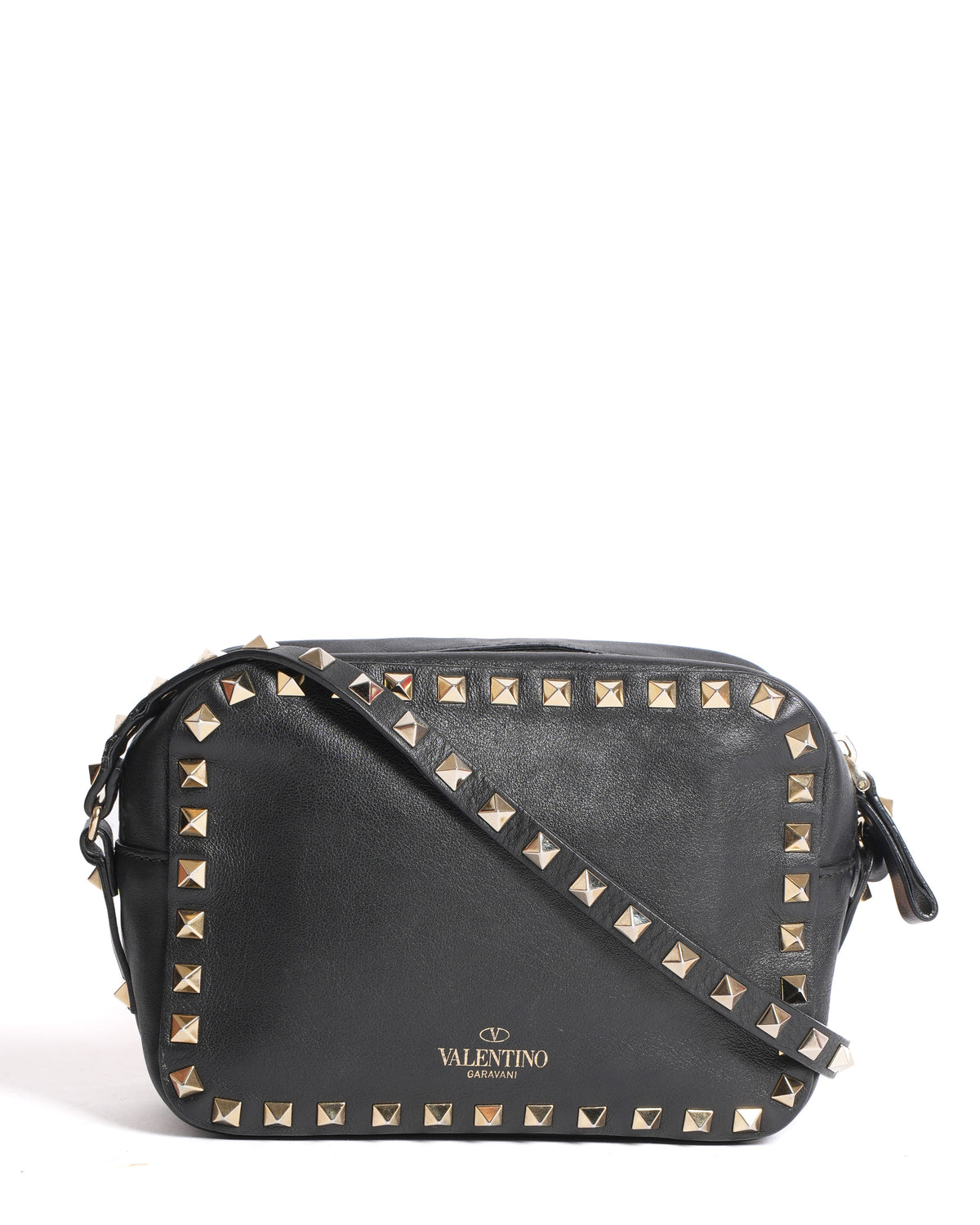 Valentino Garavani Stud Crossbody In Black