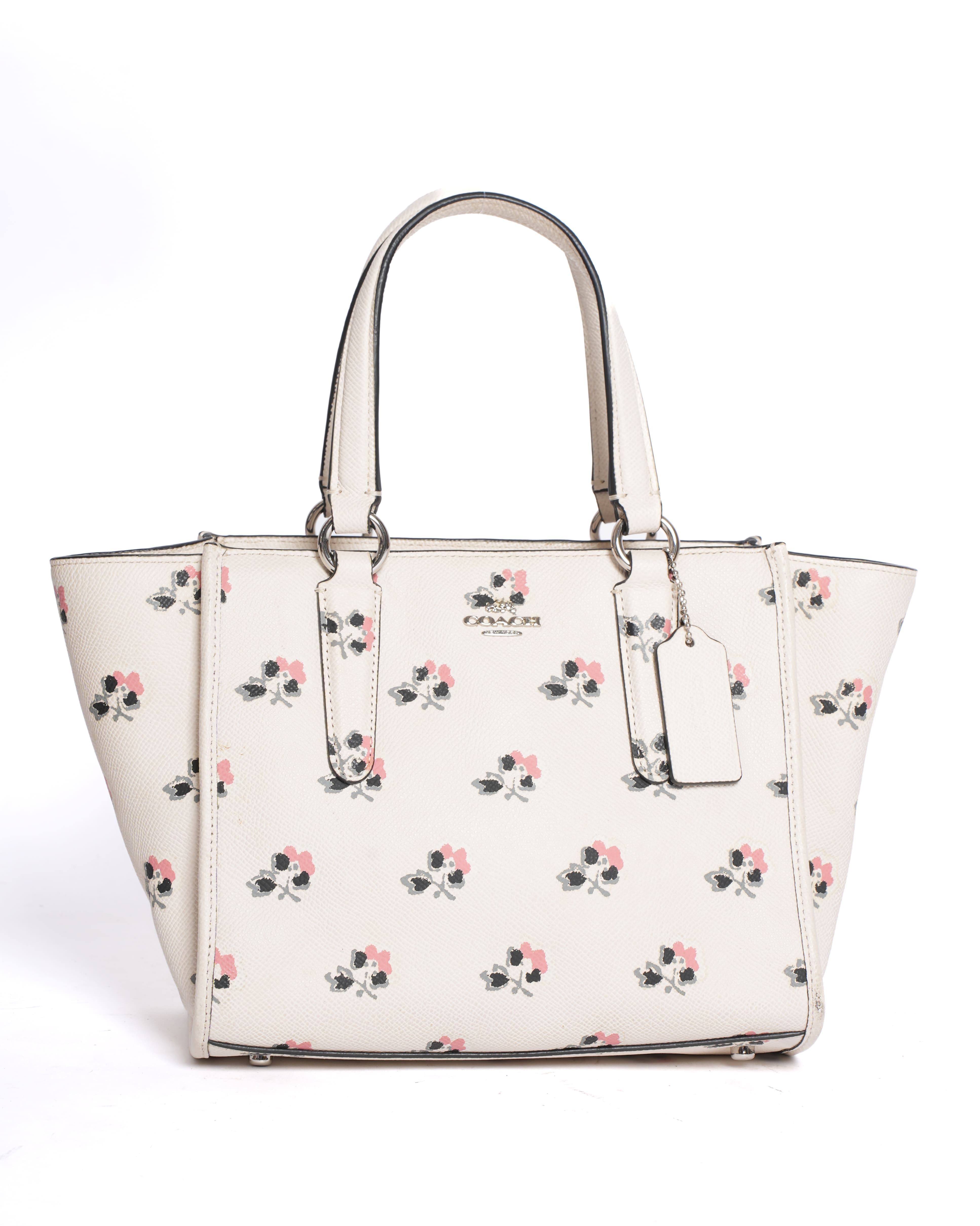 Coach Floral Printed Top Handle Bag