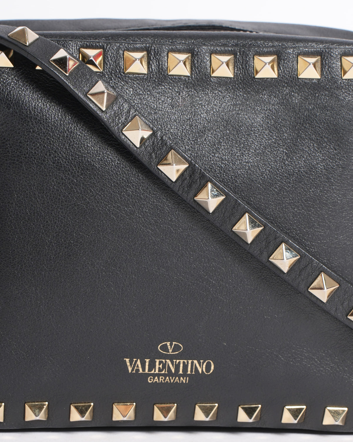 Valentino Garavani Stud Crossbody In Black
