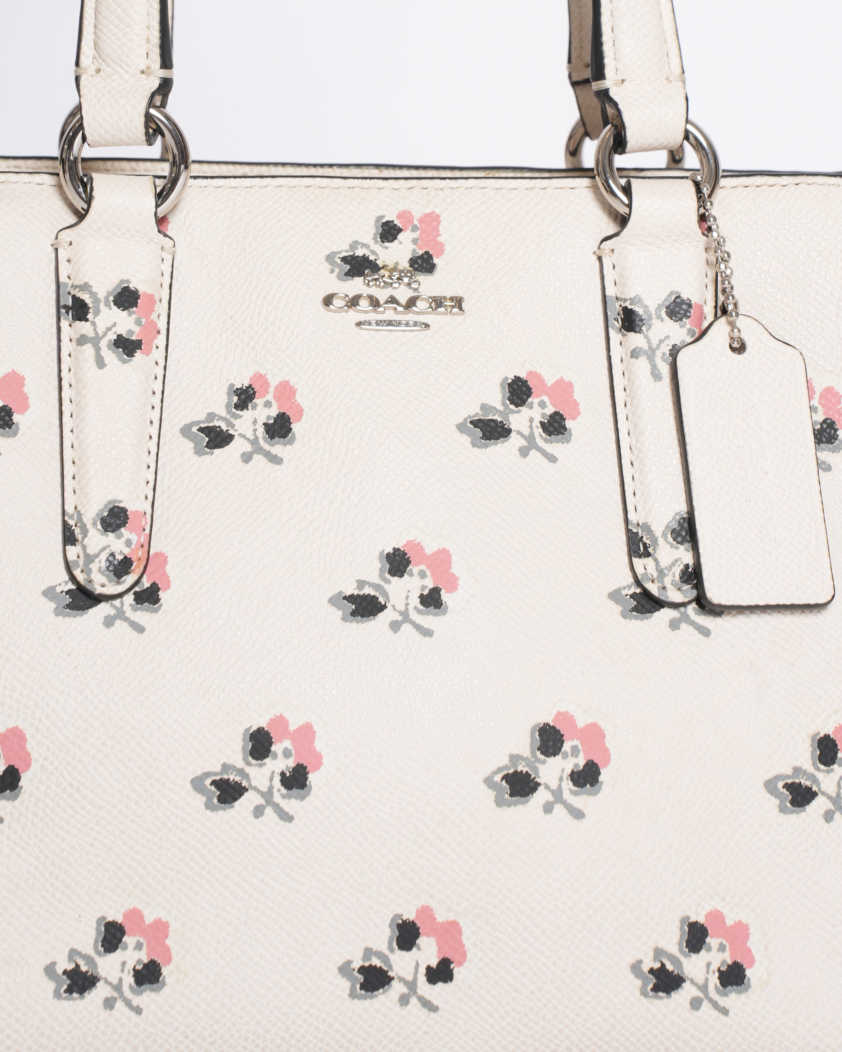 Coach Floral Printed Top Handle Bag