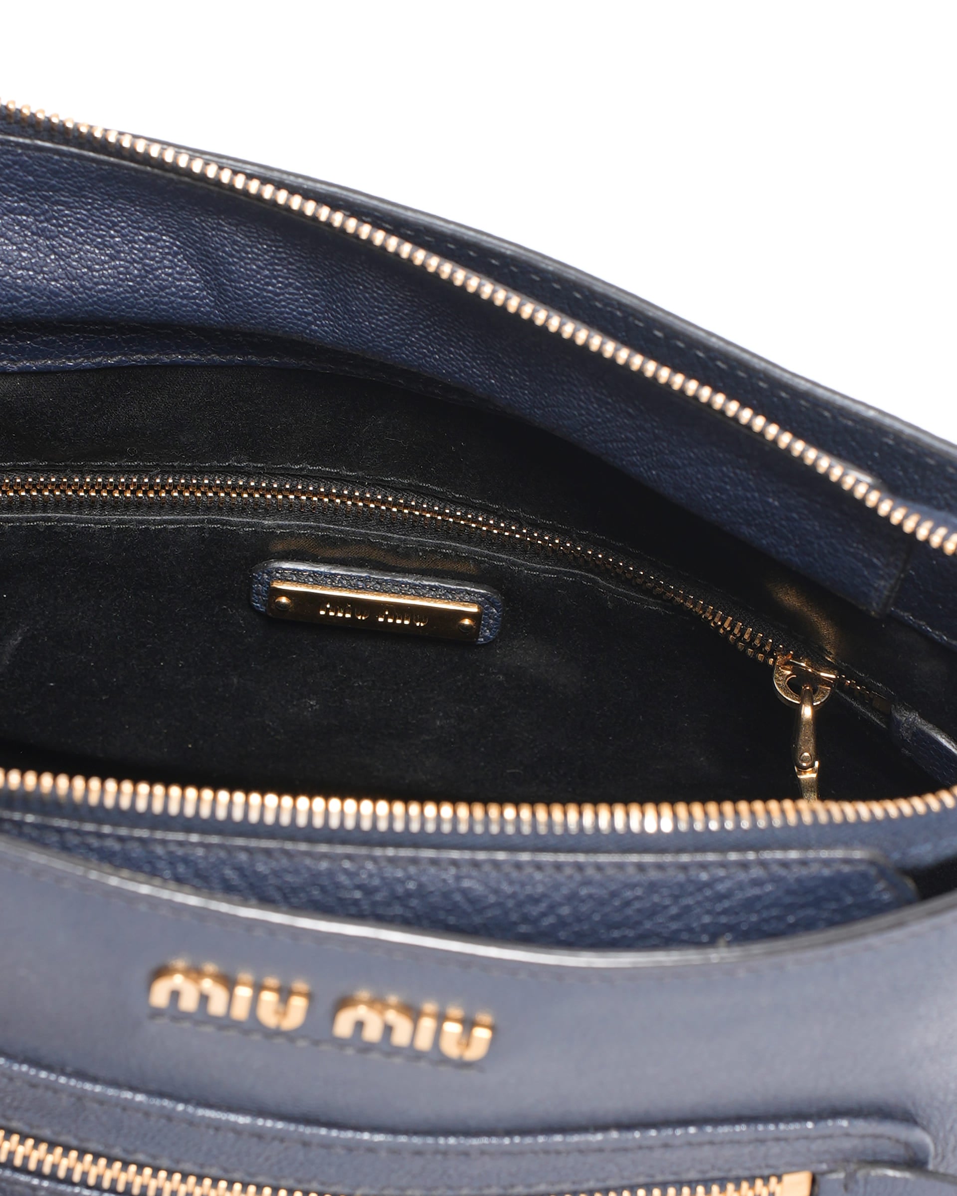 Miu Miu Madras Leather Shoulder Bag
