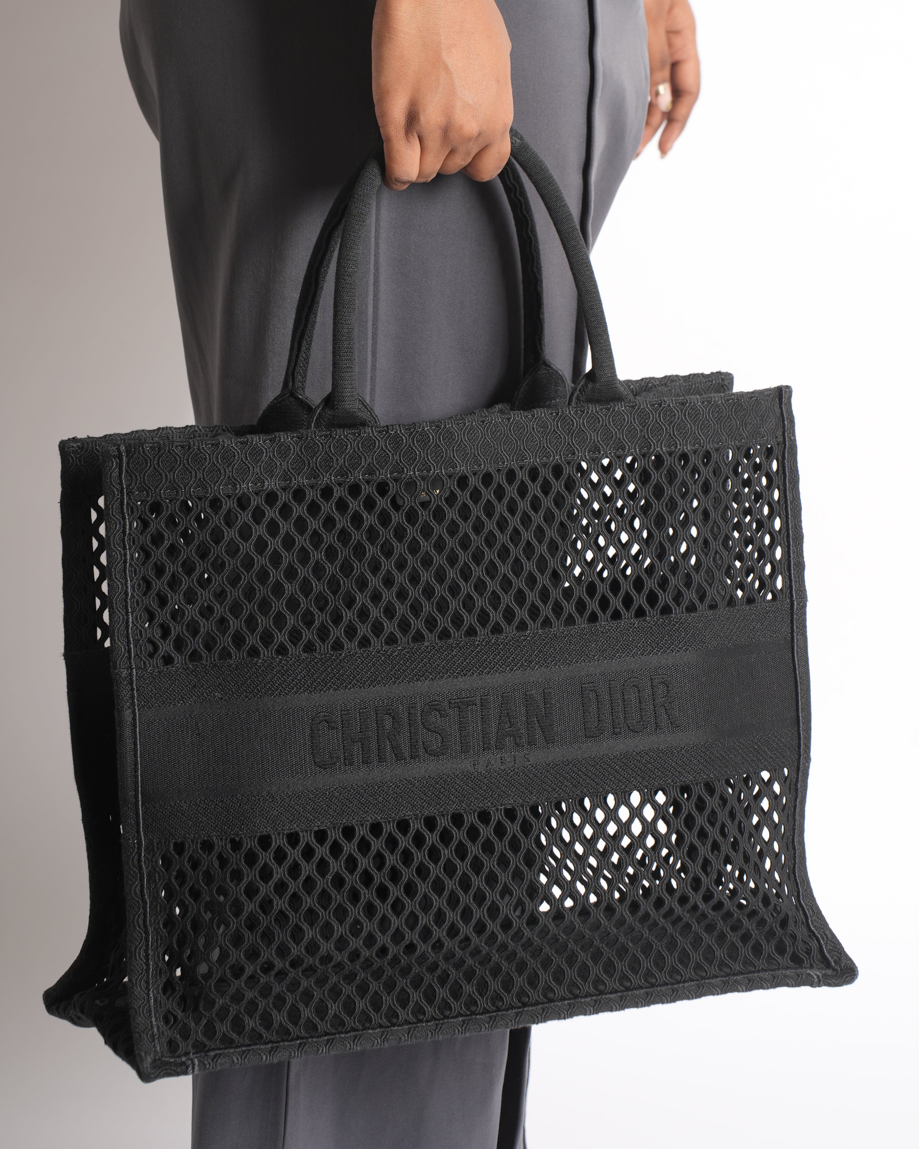 Christian Dior Unisex Mesh Shopping Tote