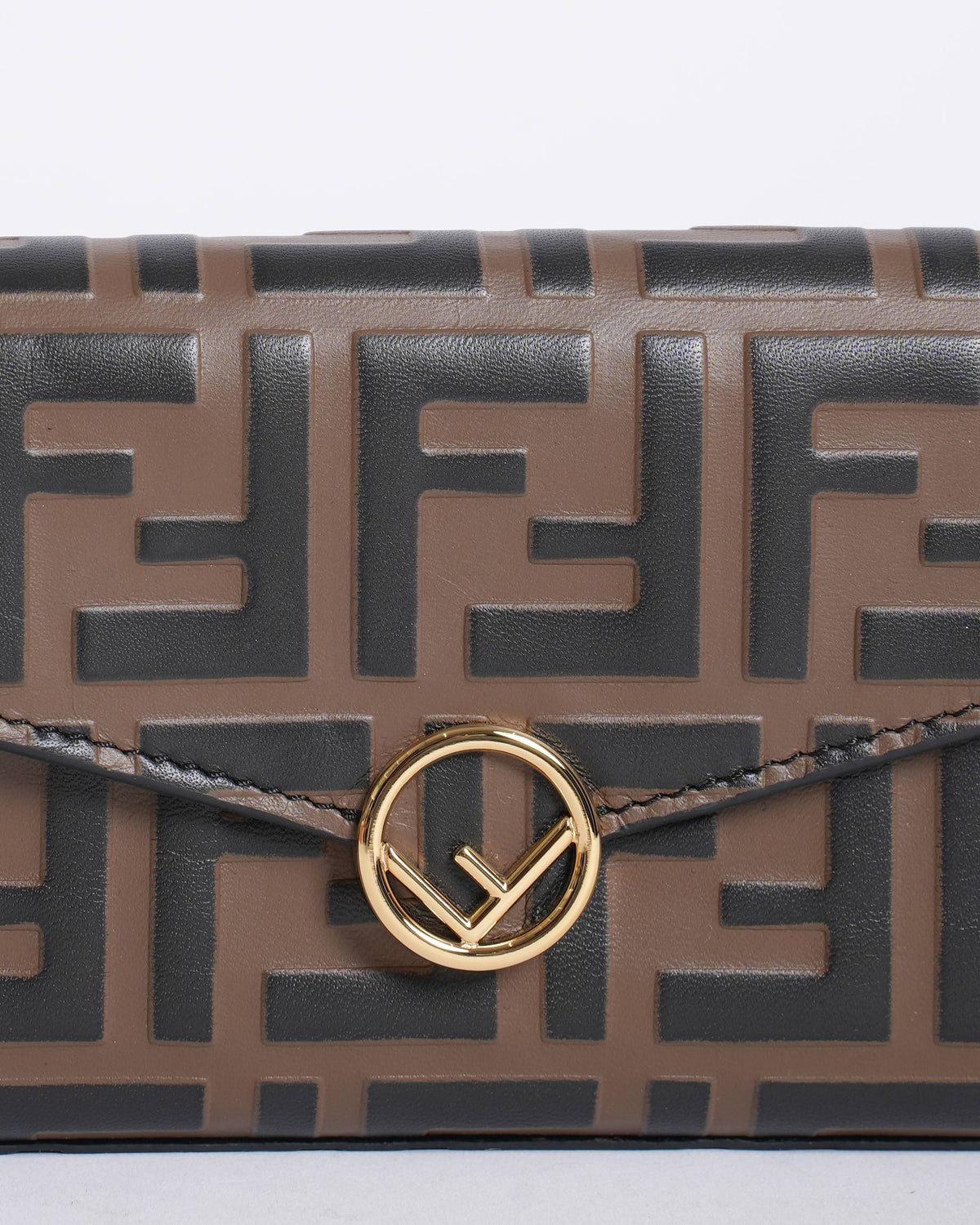 New Fendi Brown leather wallet