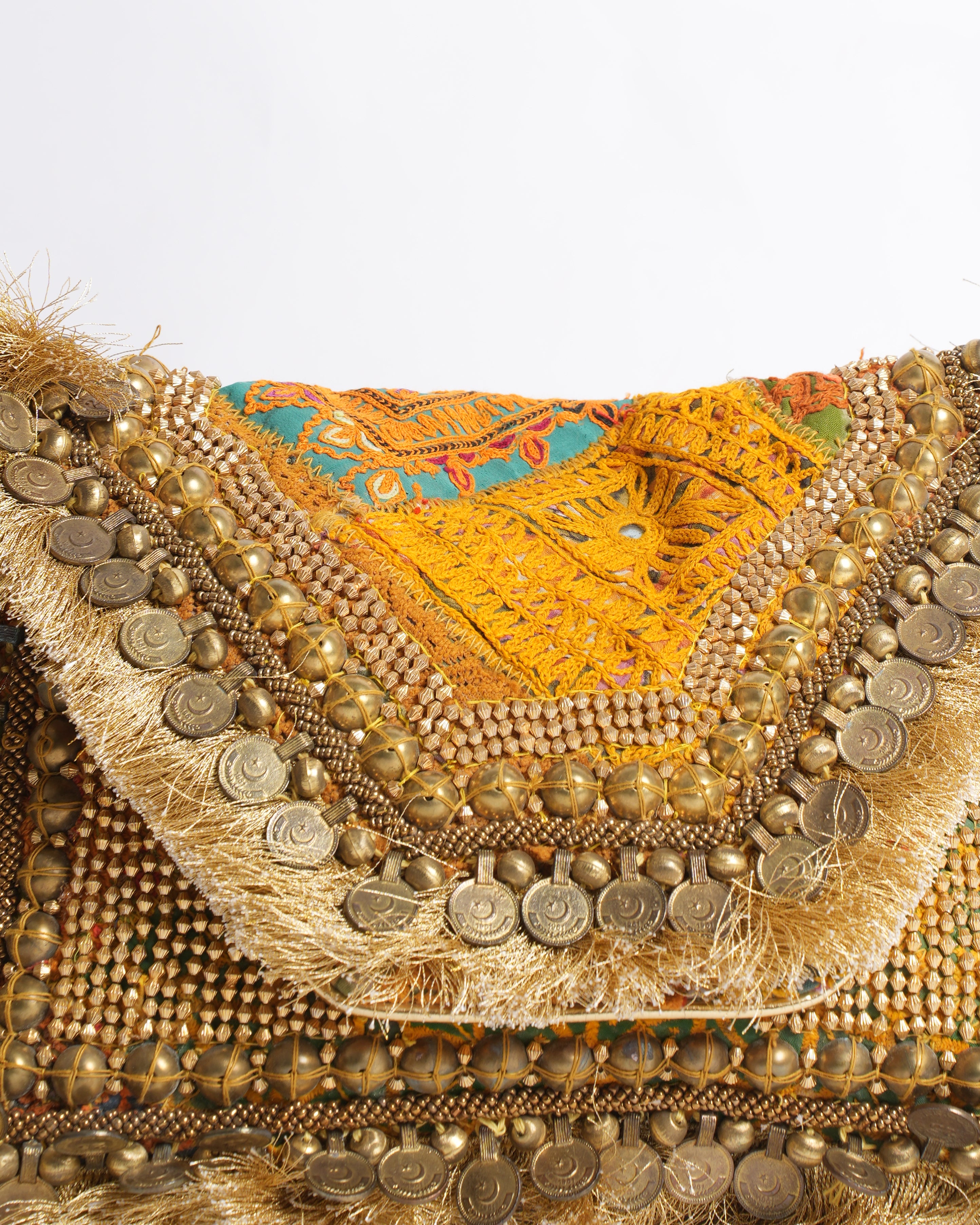 Vipul Shah Bags Gold Banjara Clutch