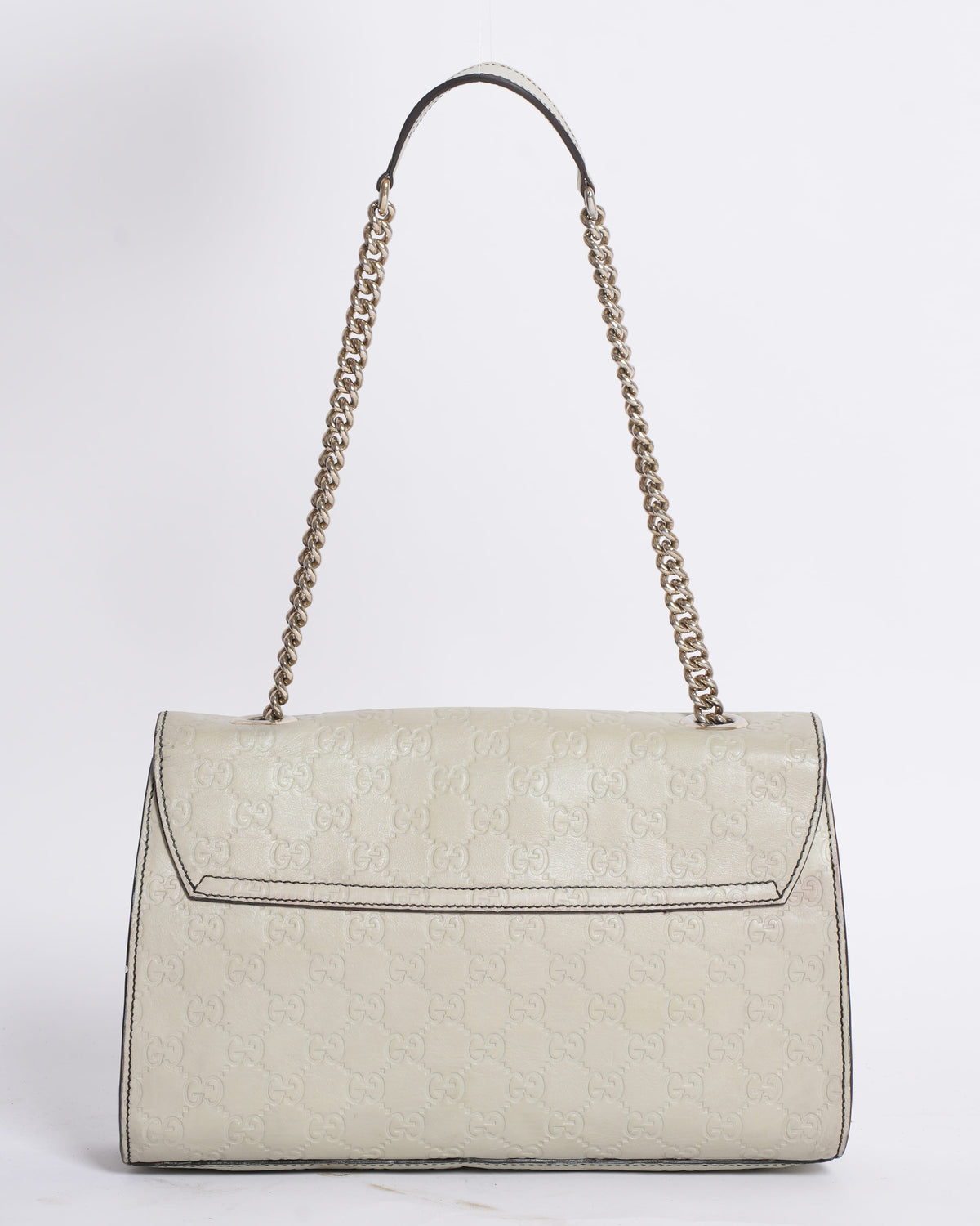 Gucci Guccissima Emily Shoulder Bag in off White
