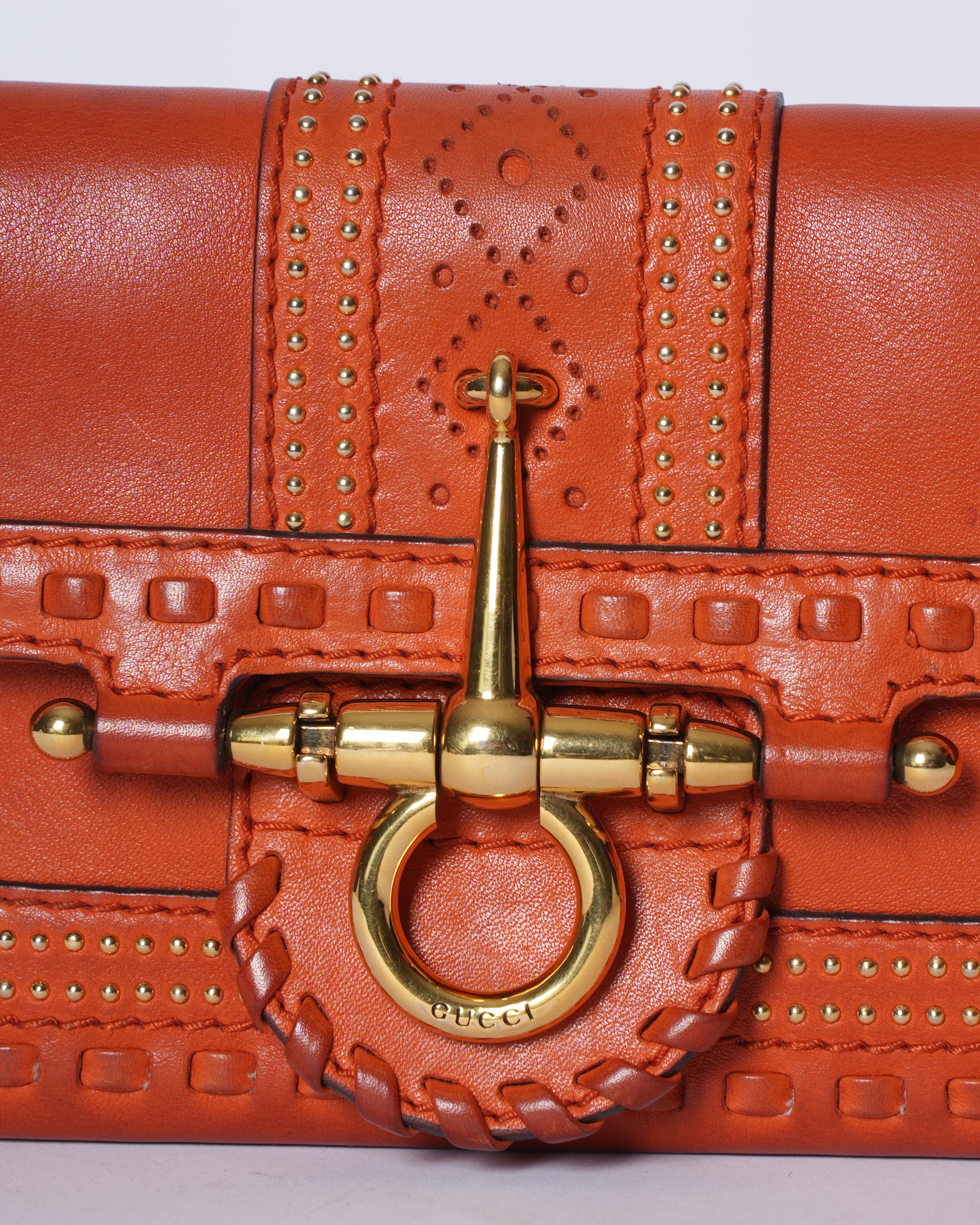 Gucci Bolsa Snaffle Shoulder Bag In Orange