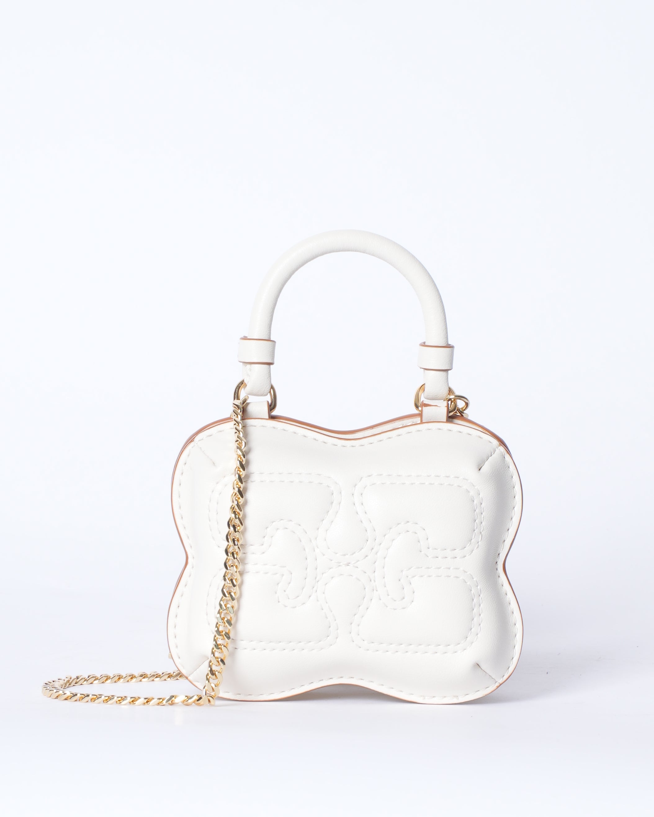 Ganni off-white small butterfly crossbody bag