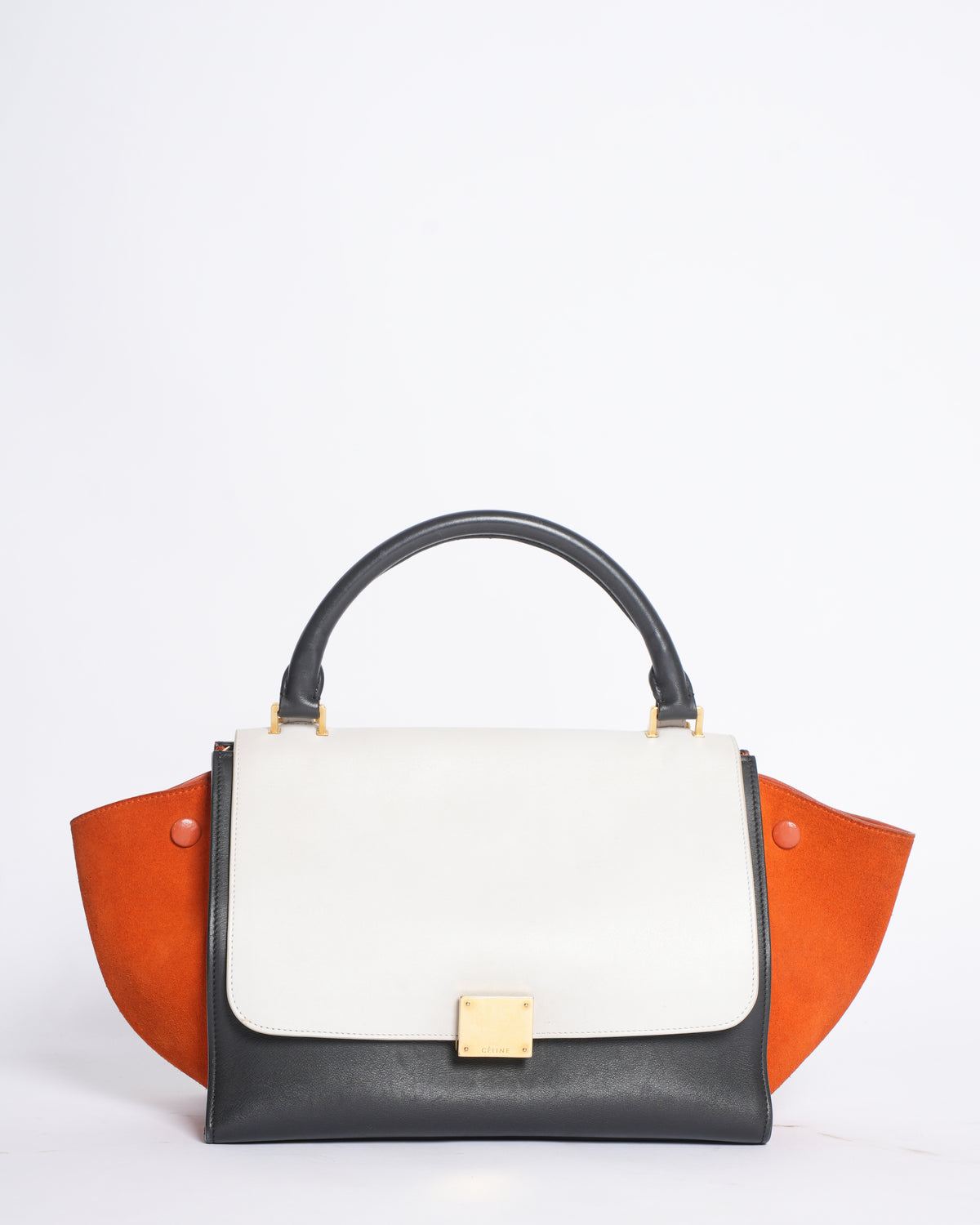 Celine Tri‑Tone Trapeze Small Top Handle Bag