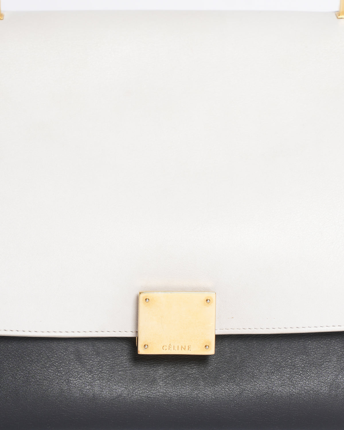 Celine Tri‑Tone Trapeze Small Top Handle Bag