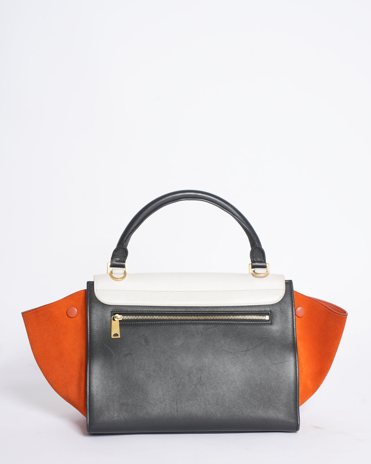 Celine Tri‑Tone Trapeze Small Top Handle Bag