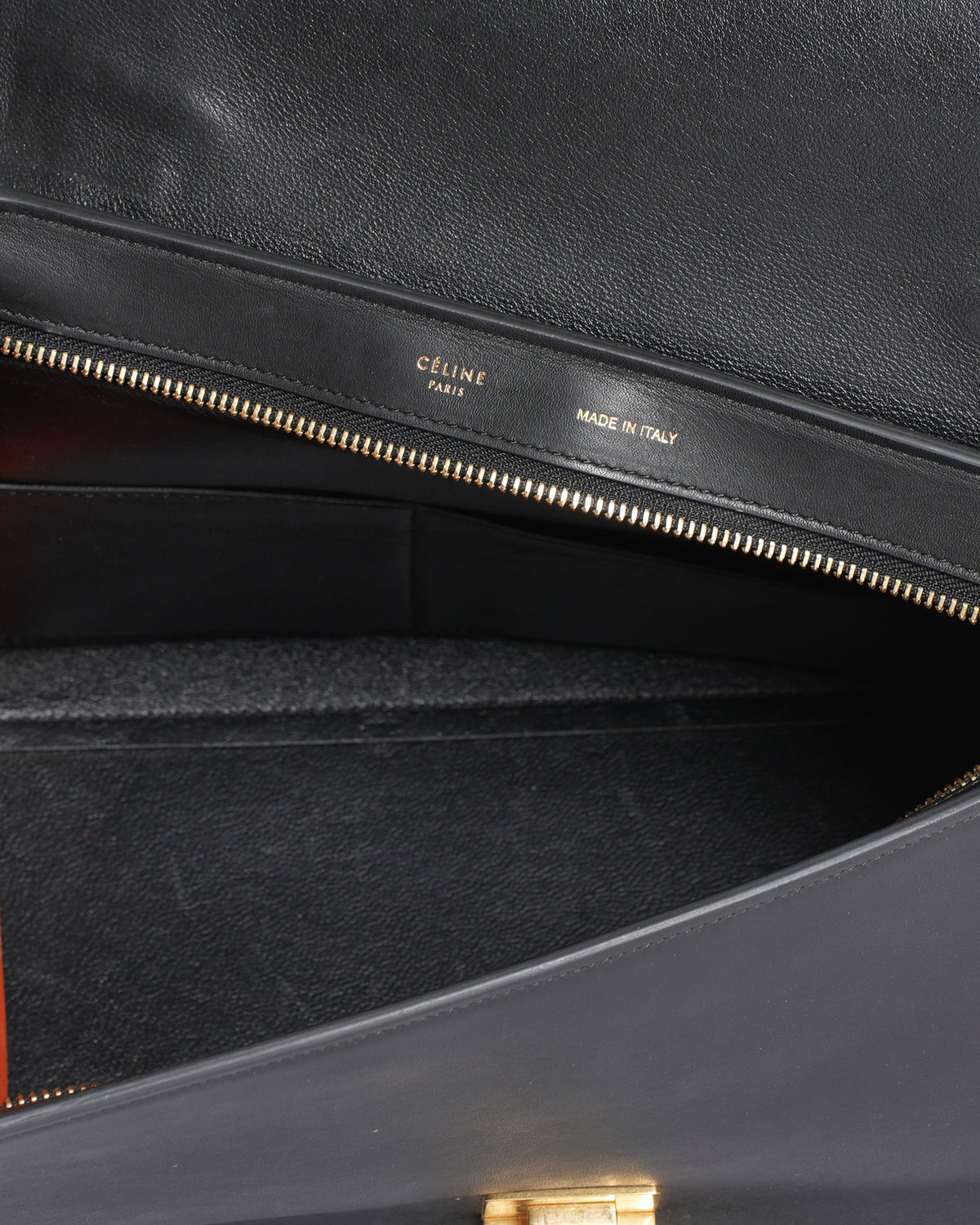 Celine Tri‑Tone Trapeze Small Top Handle Bag