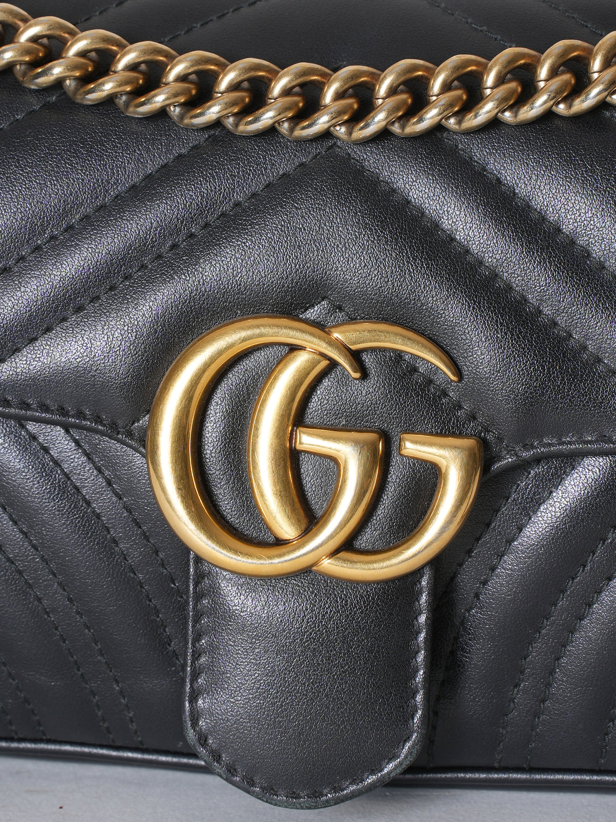 Gucci Marmont GG Mini Black Matelesse Shoulder Bag + Crossbody