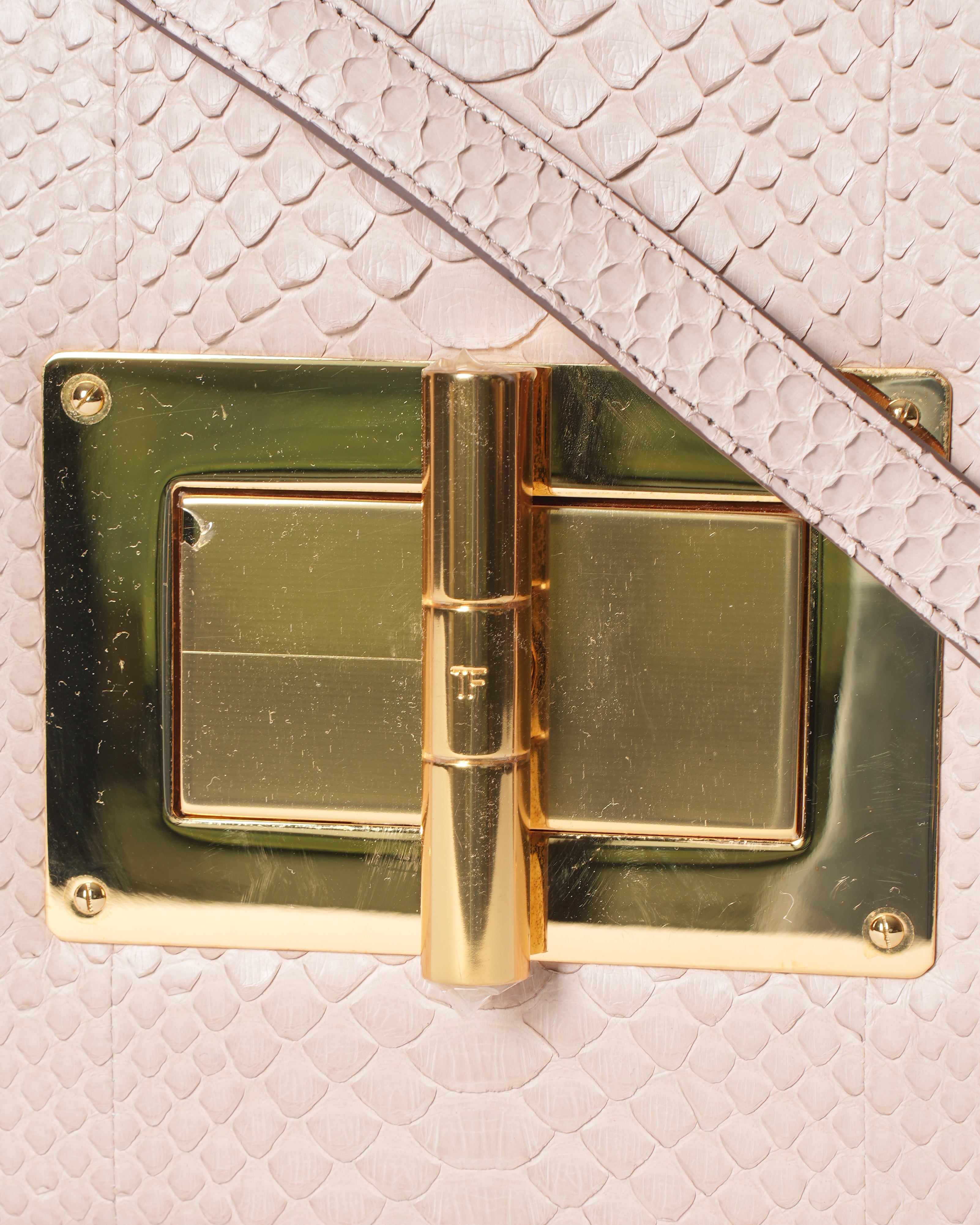 Tomford Beige Python Crossbody Bag