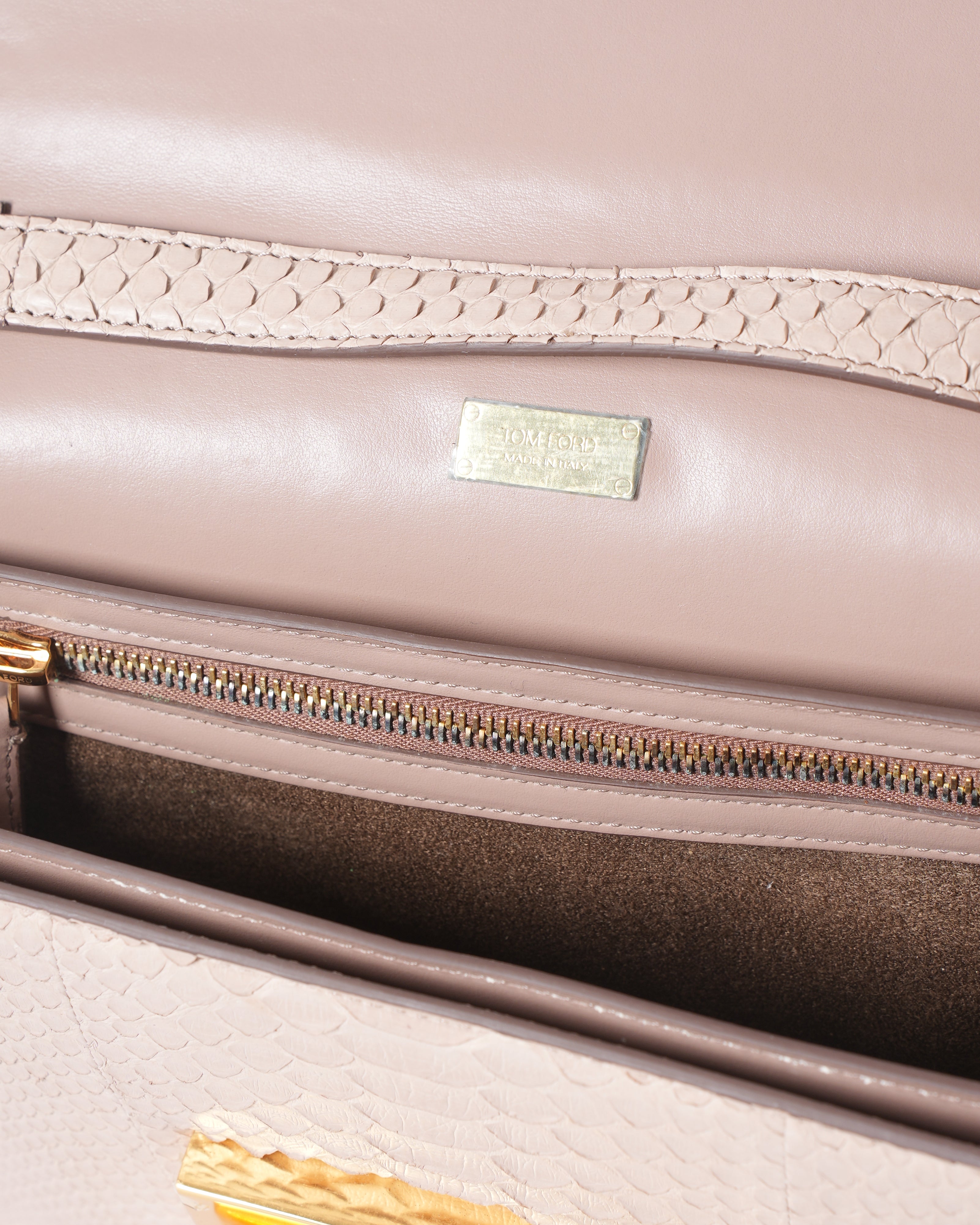 Tomford Beige Python Crossbody Bag