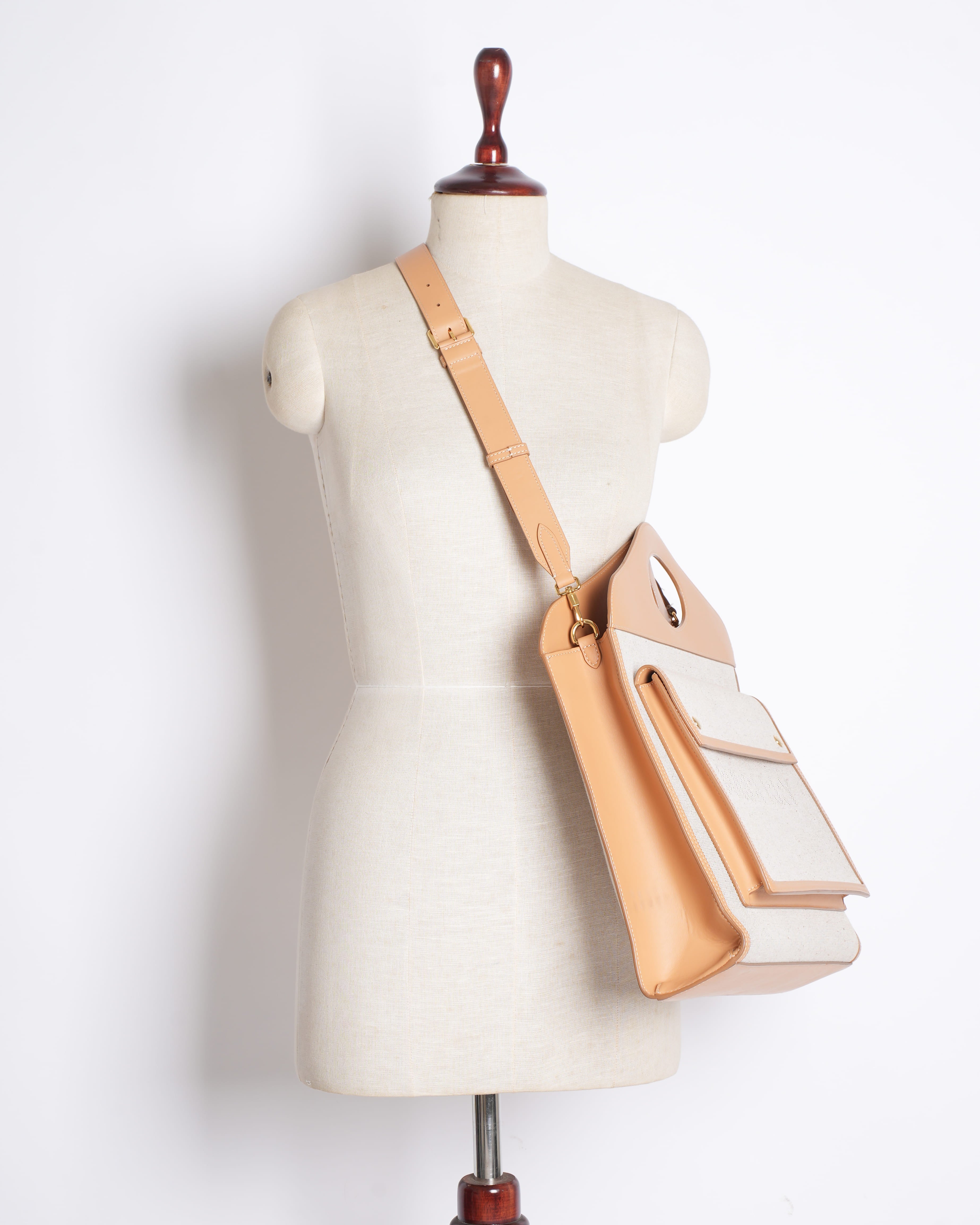 Burberry Canvas Pocket Bag in Brown
