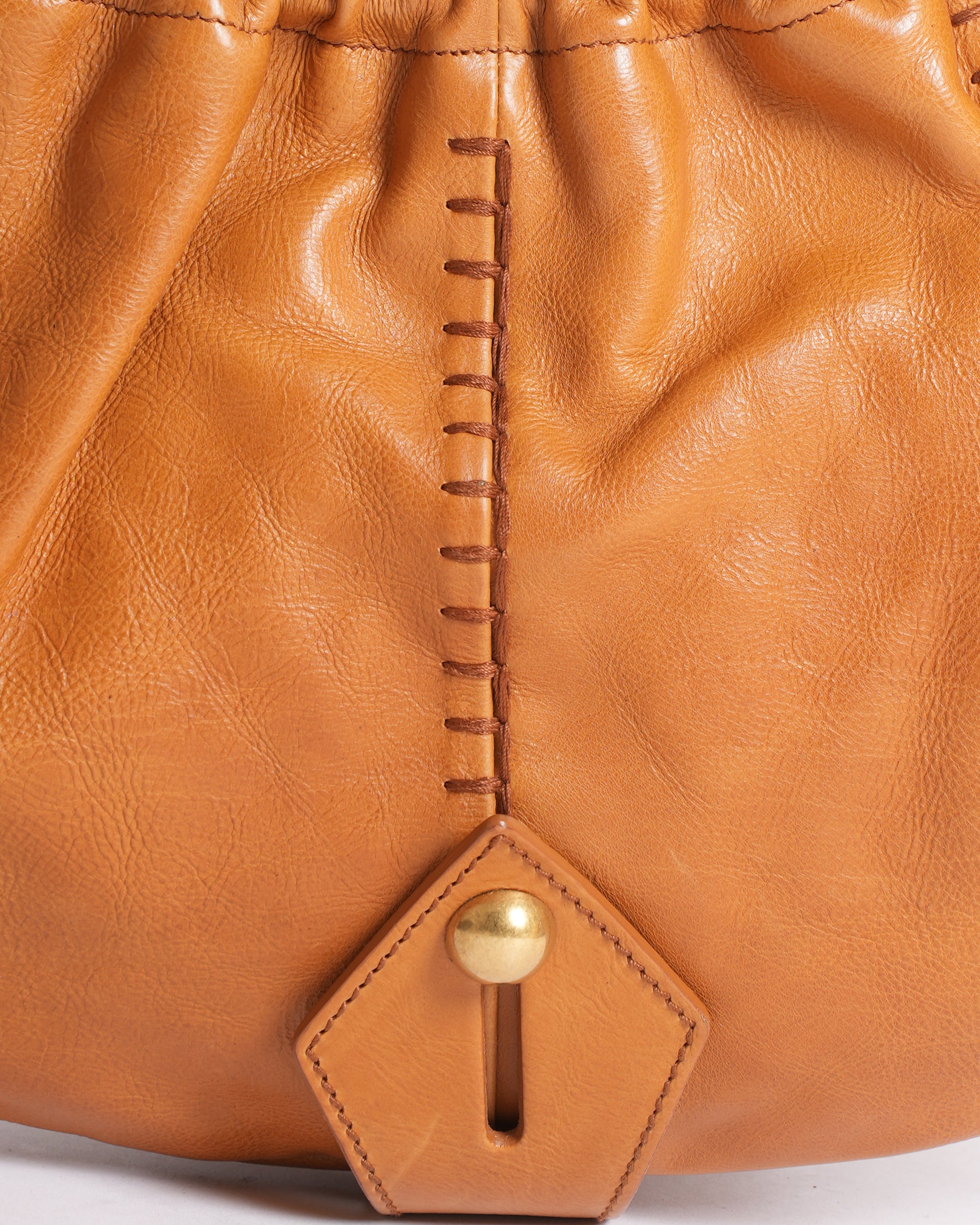 Saint Laurent Mombasa Leather Shoulder Bag with Pouch