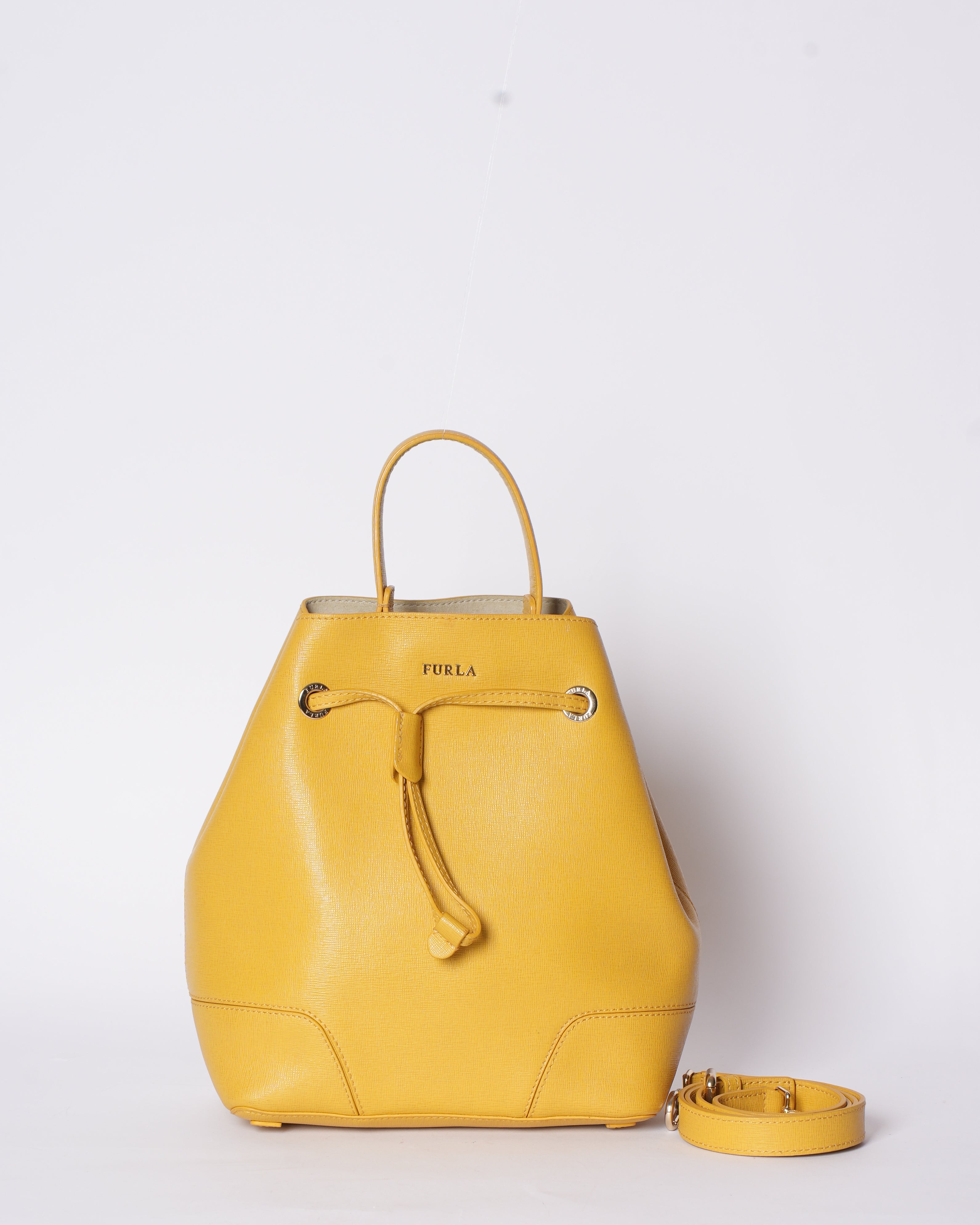 Furla Stacy Bucket Bag In Yellow